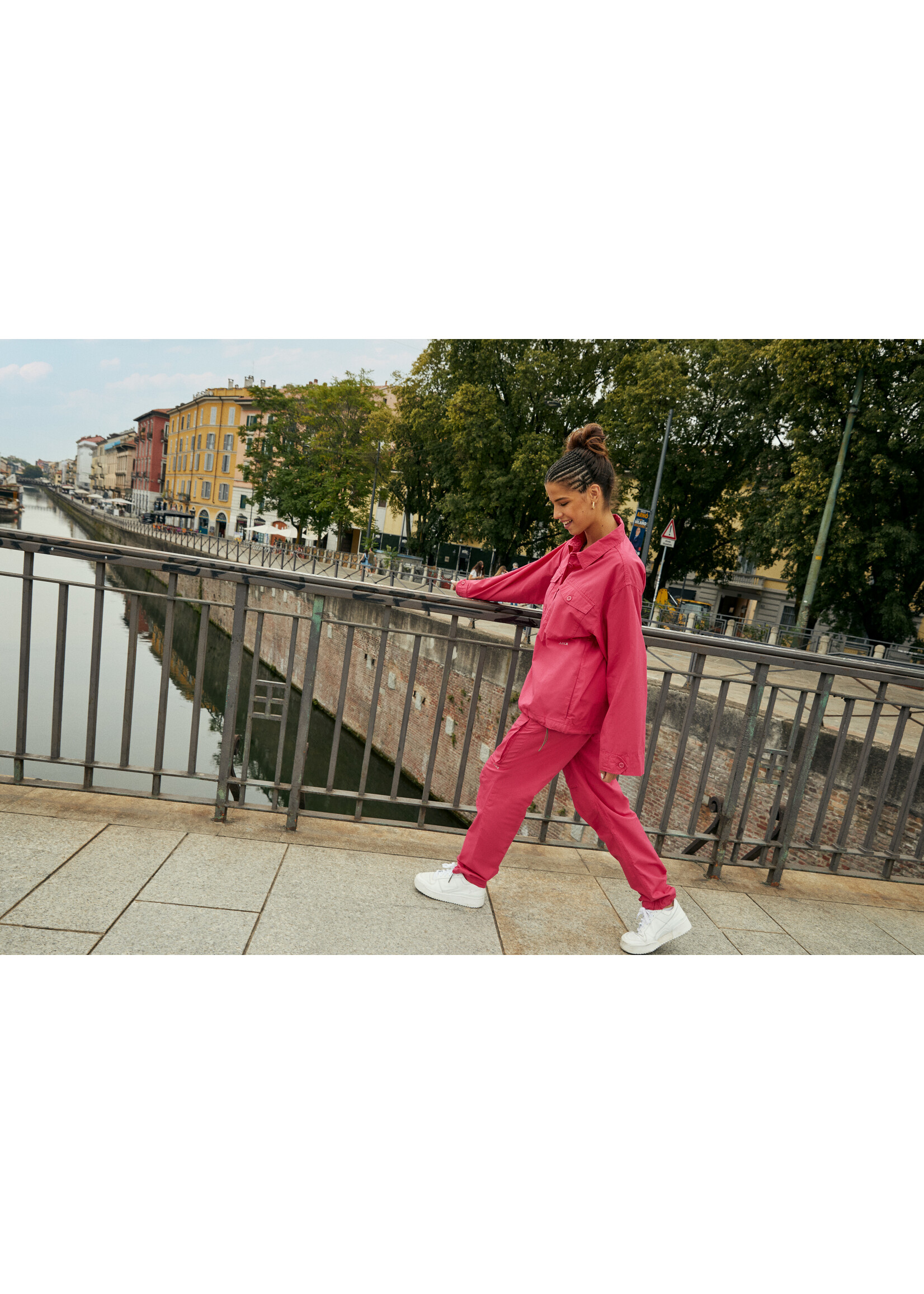 JXCARPER CARGO PANTS - BRIGHT ROSE
