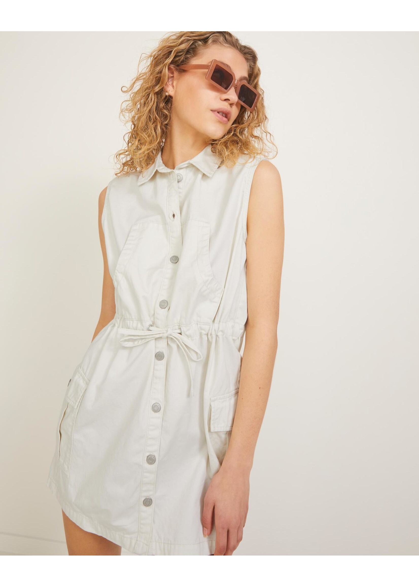 JJXX JXGIA WORKER DRESS - SNOW WHITE