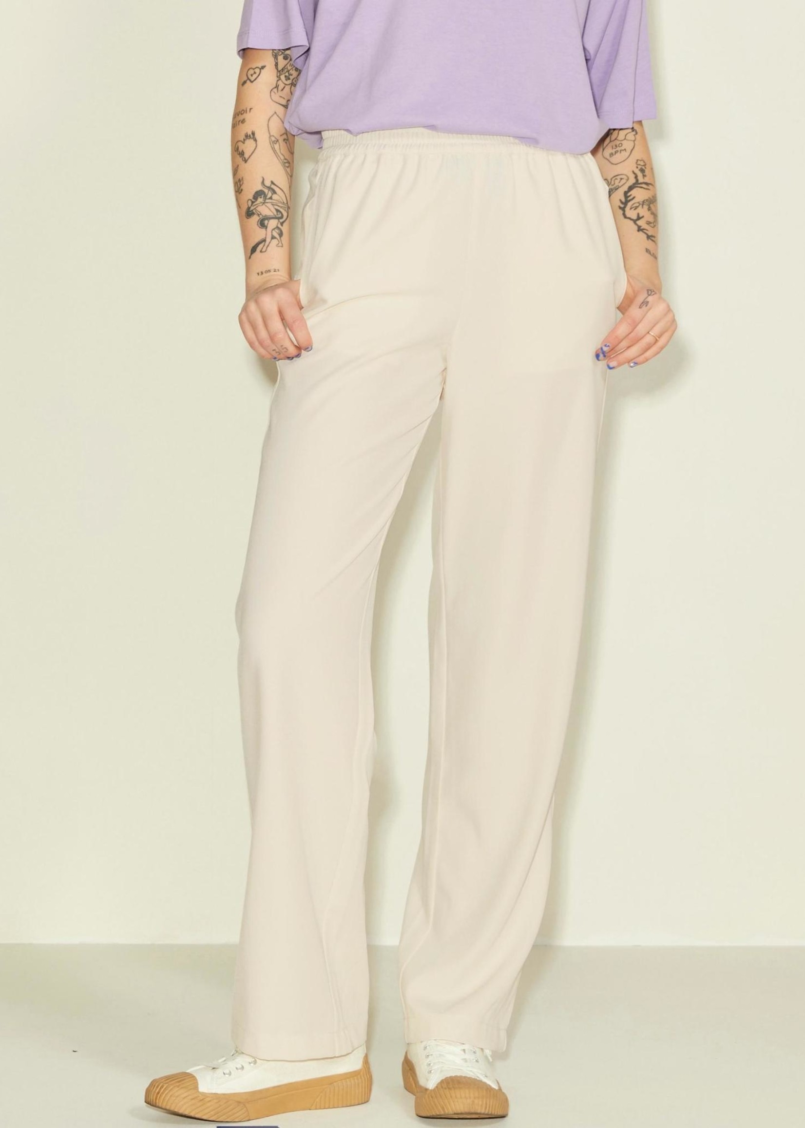 JJXX JXPOPPY REG PANT - VANILLA ICE