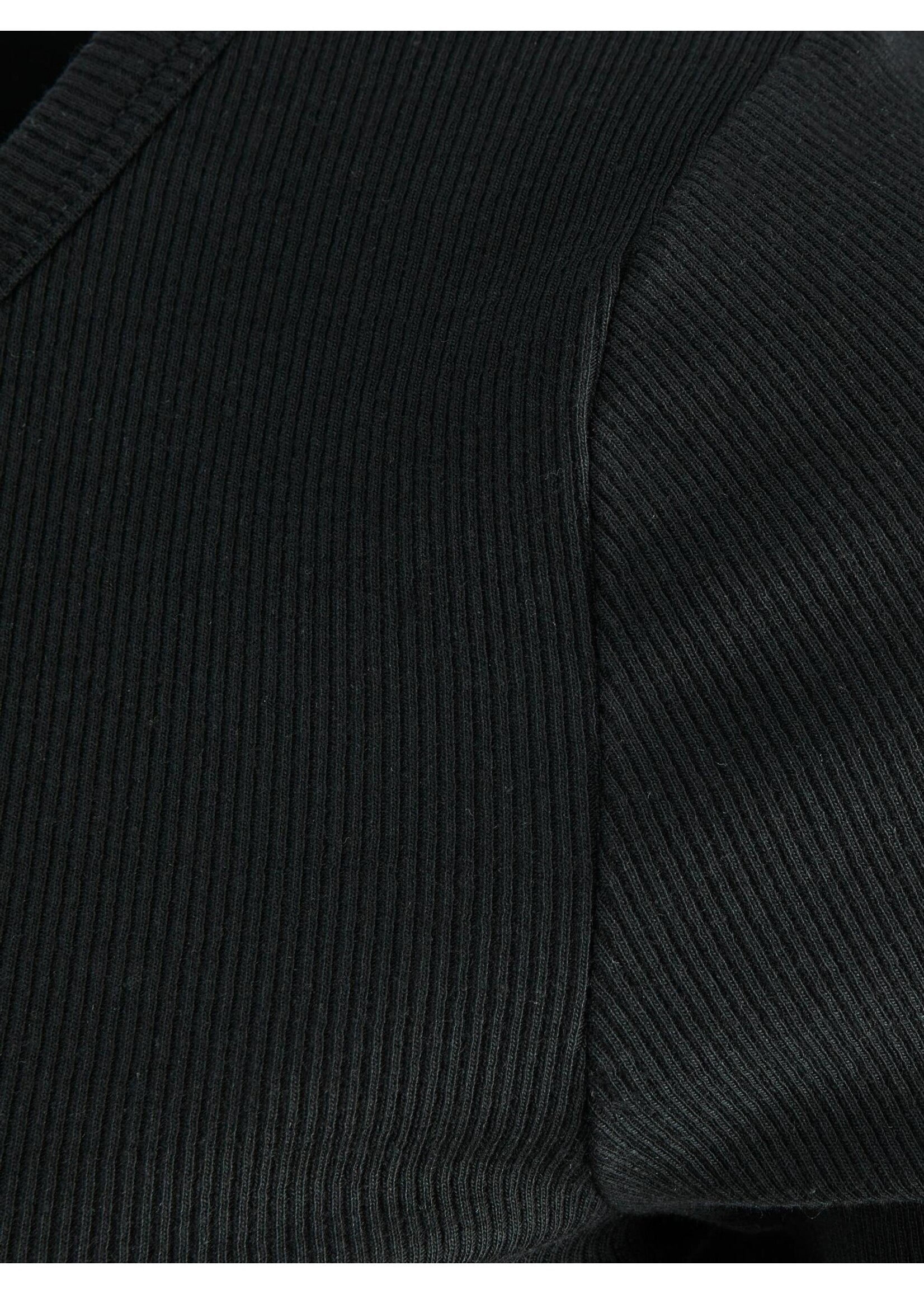 JJXX JXFREYA LS RIB TEE NOOS - BLACK