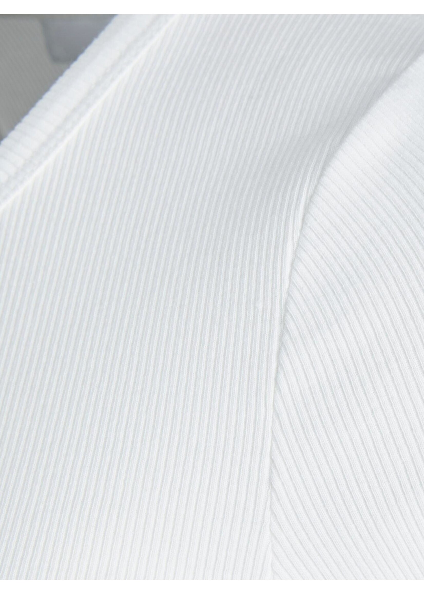 JJXX JXFREYA LS RIB TEE NOOS - WHITE