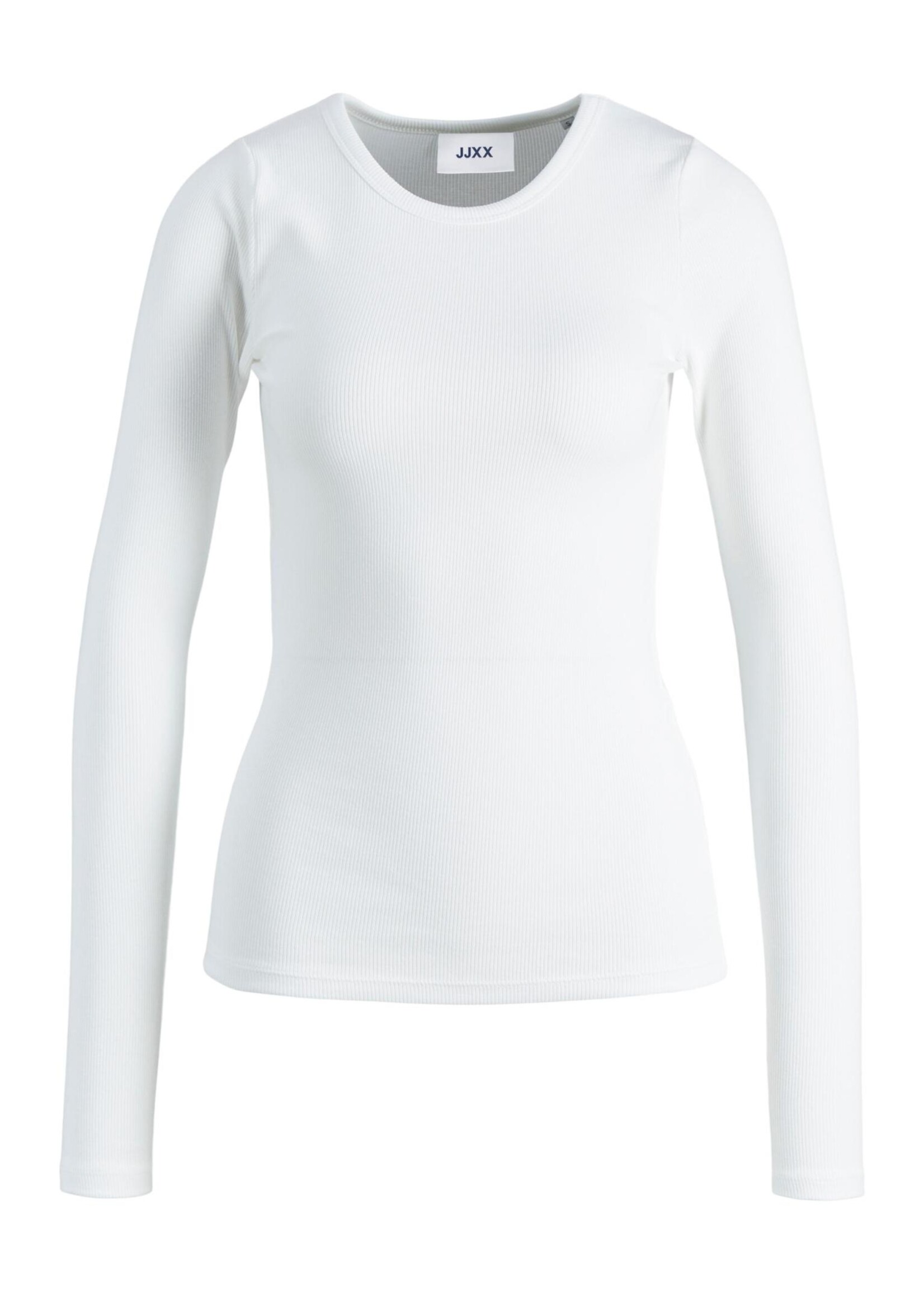 JJXX JXFREYA LS RIB TEE NOOS - WHITE