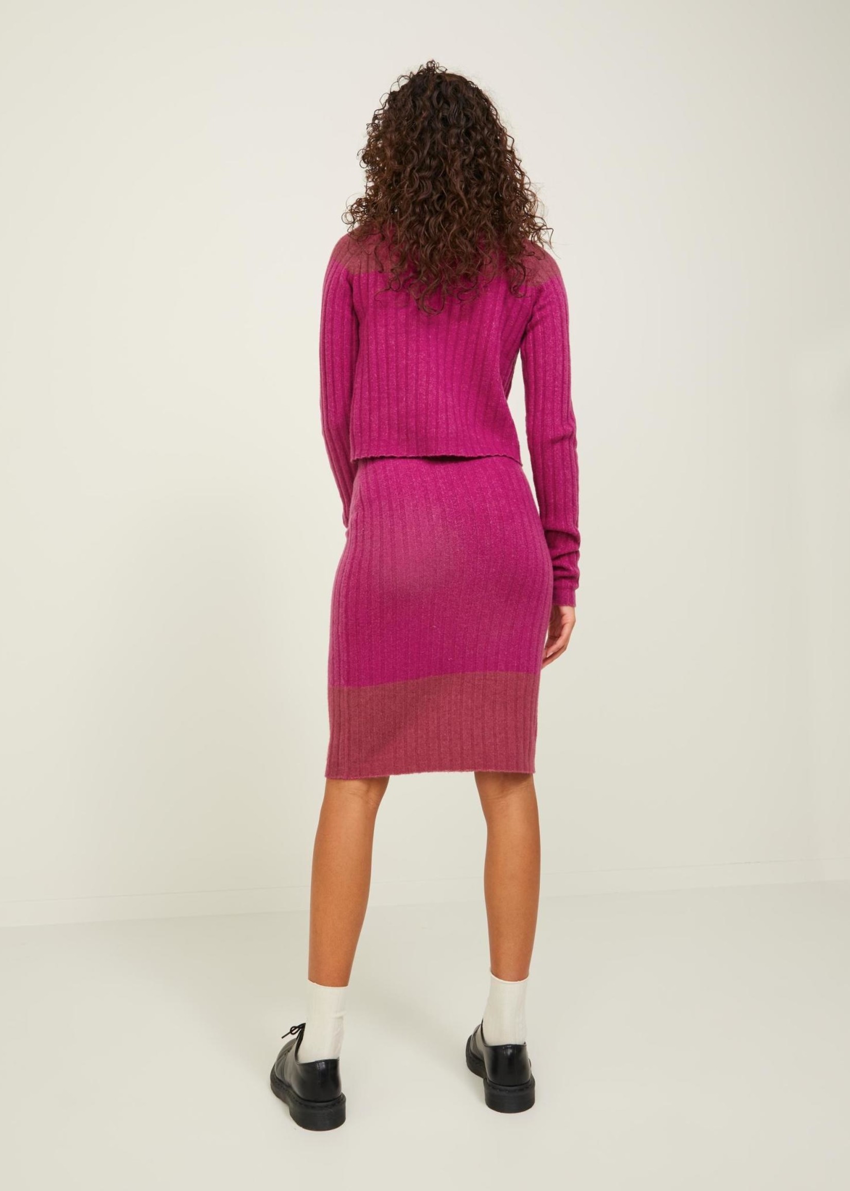 JJXX JXLAUREN KNIT SKIRT - FESTIVAL FUCHSIA