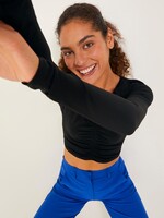 JJXX JXMELIKA LS CROP TEE - BLACK
