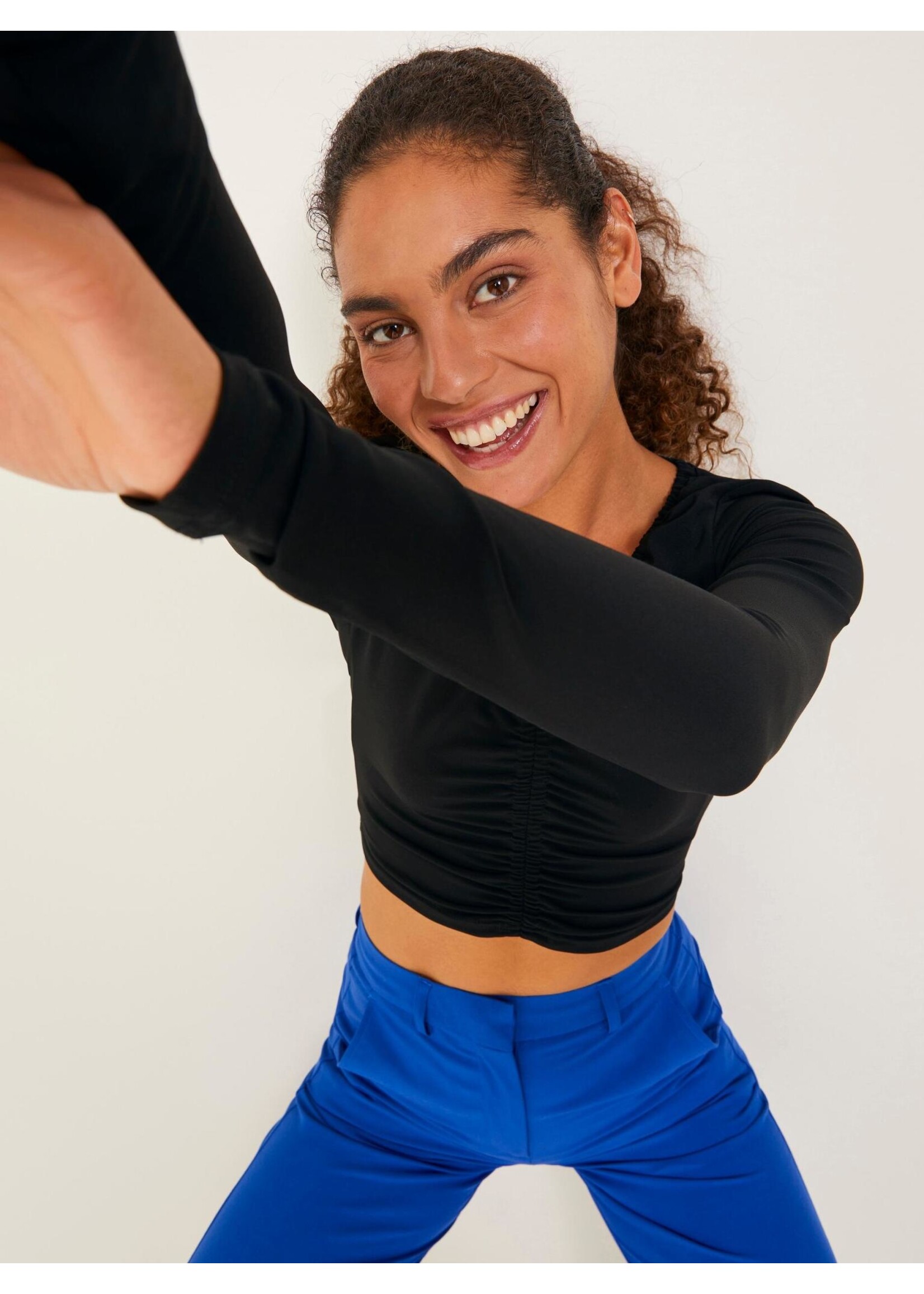 JJXX JXMELIKA LS CROP TEE - BLACK