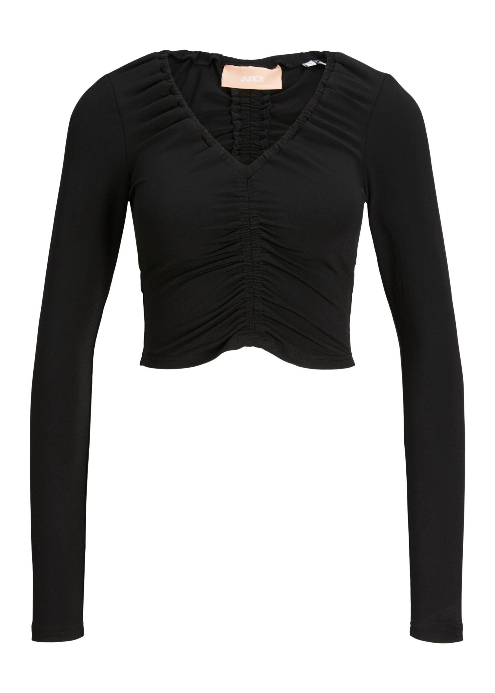 JXMELIKA LS CROP TEE - BLACK