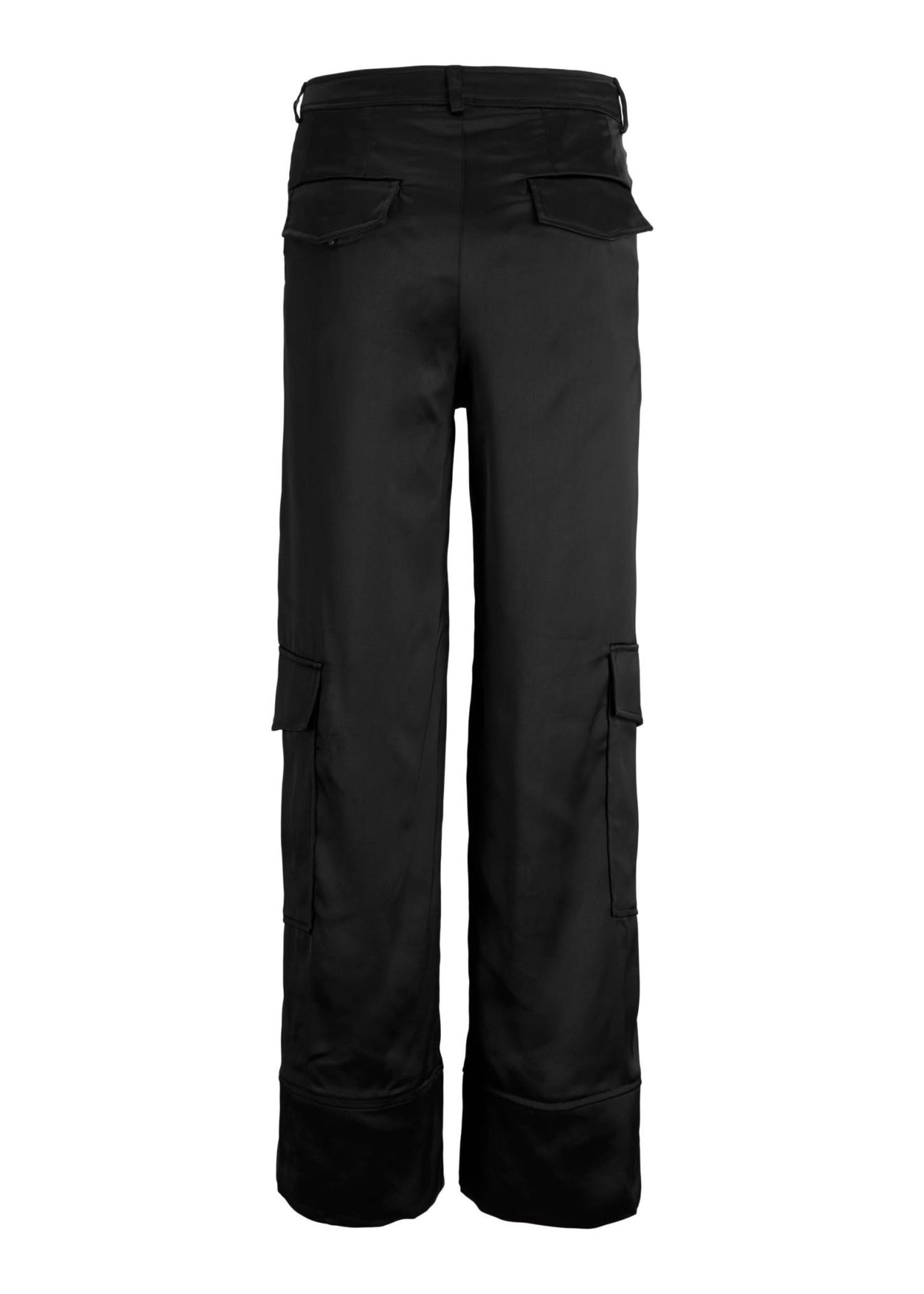 JJXX JXELINE SATIN CARGO PANT - BLACK