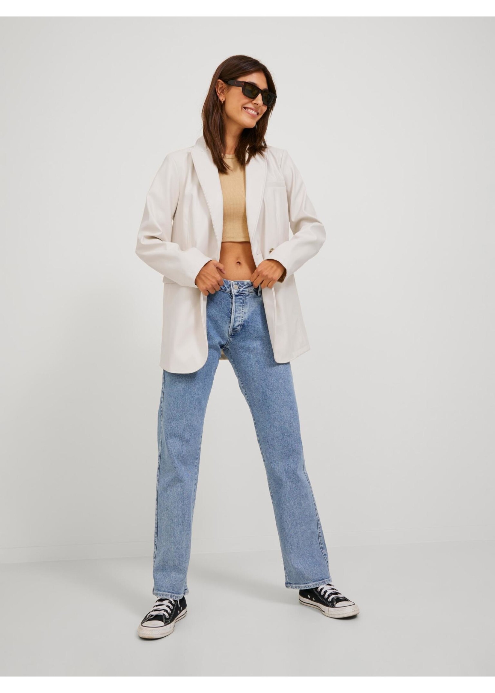 JJXX JXMARY FAUX LEATHER BLAZER - SEEDPEARL