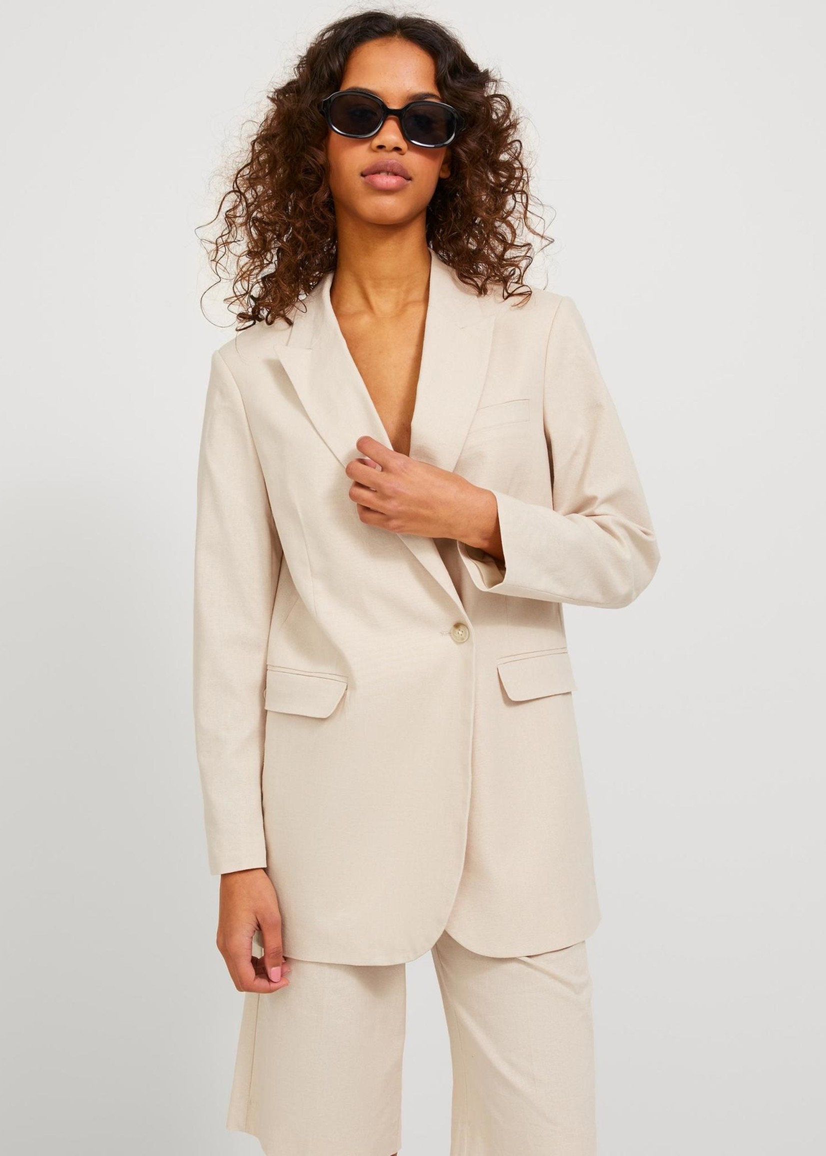 JJXX JXMARY LINEN BLAZER - BEIGE