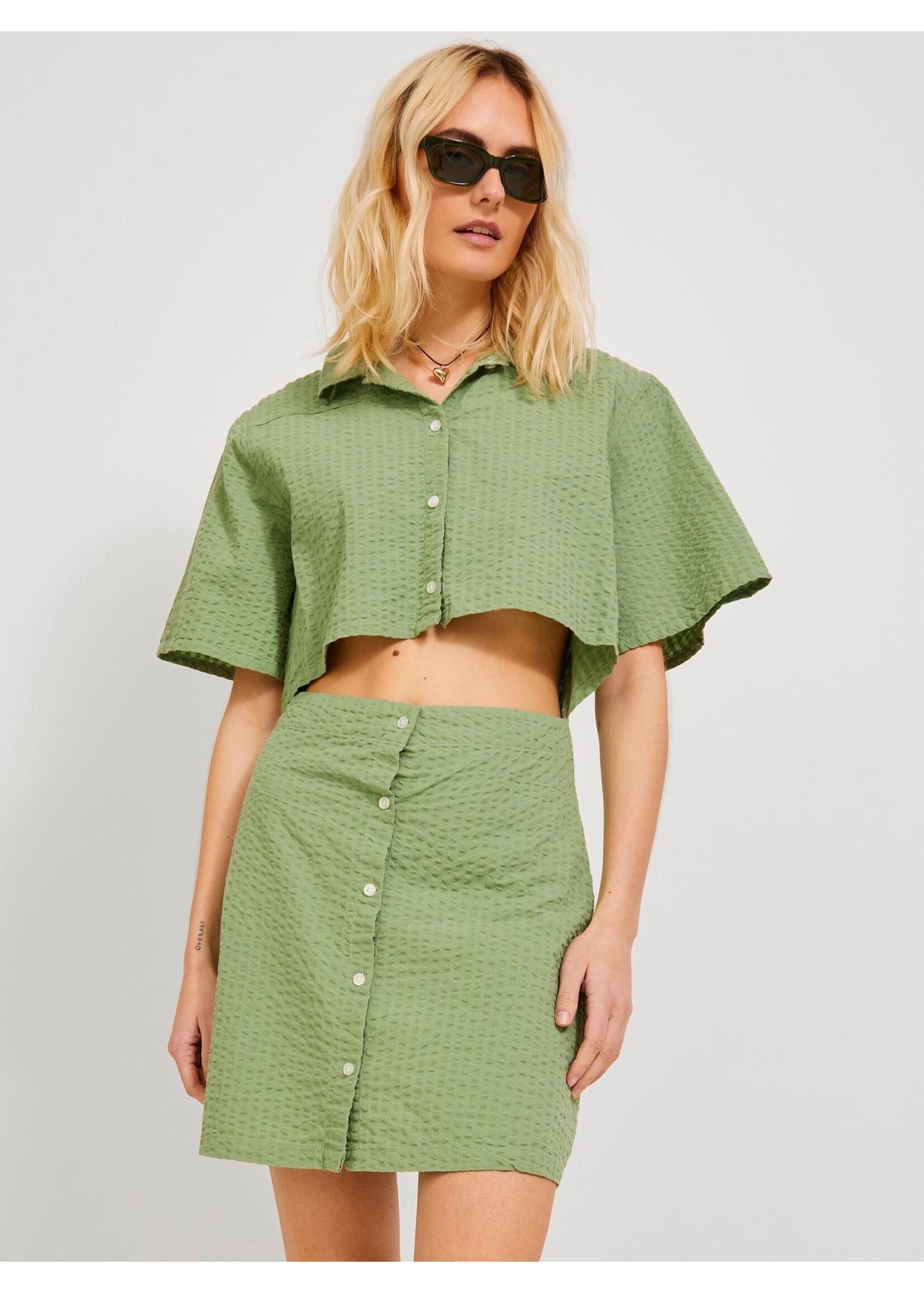 JXLIVA SHORT DRESS - LODEN FROST
