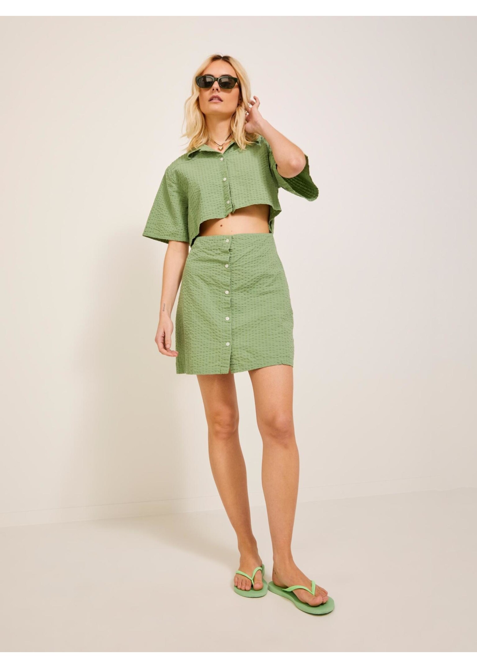 JXLIVA SHORT DRESS - LODEN FROST