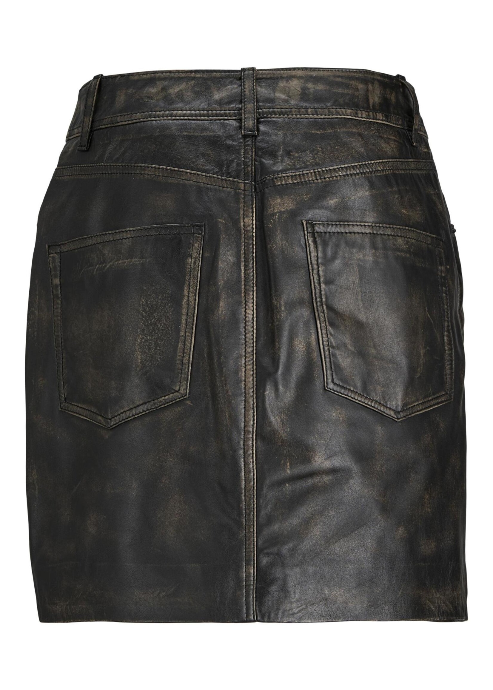 JXHAILEY FAUX LEATHER SKIRT - RUB OFF BLACK