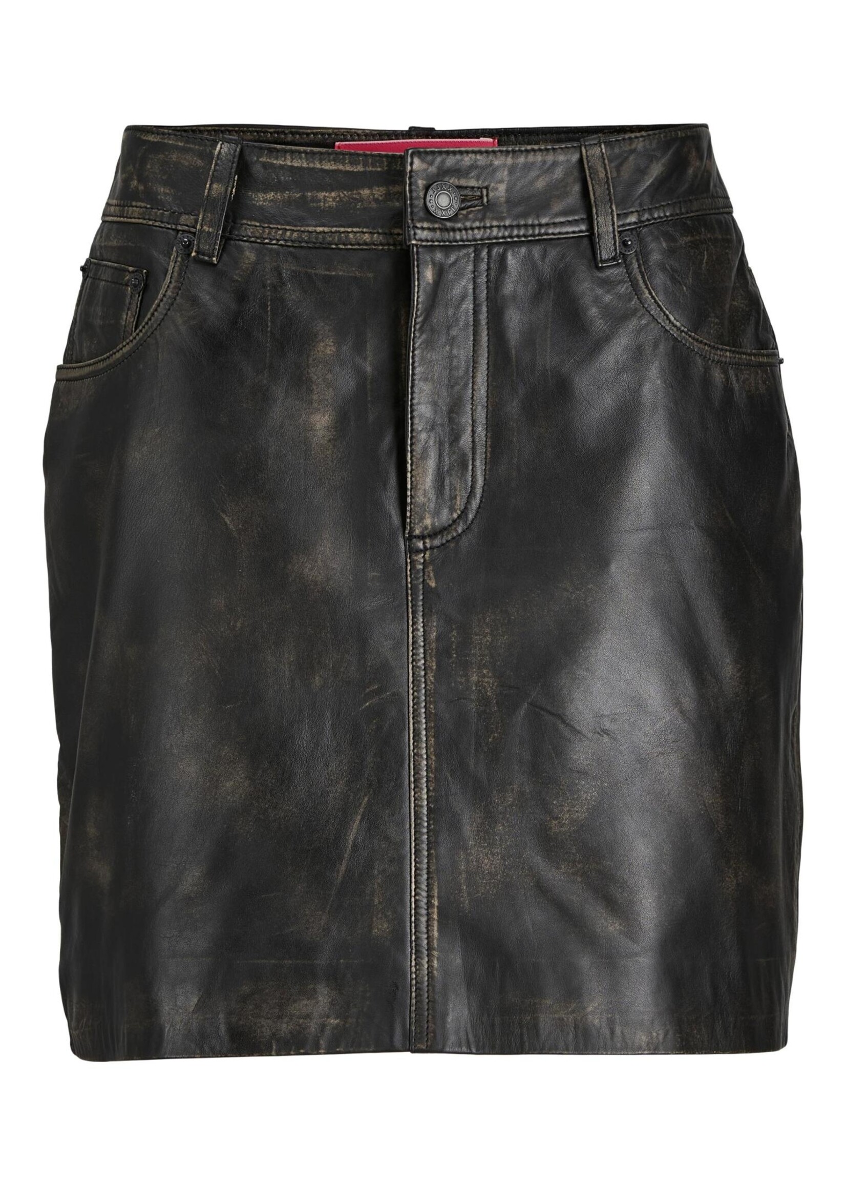 JXHAILEY FAUX LEATHER SKIRT - RUB OFF BLACK