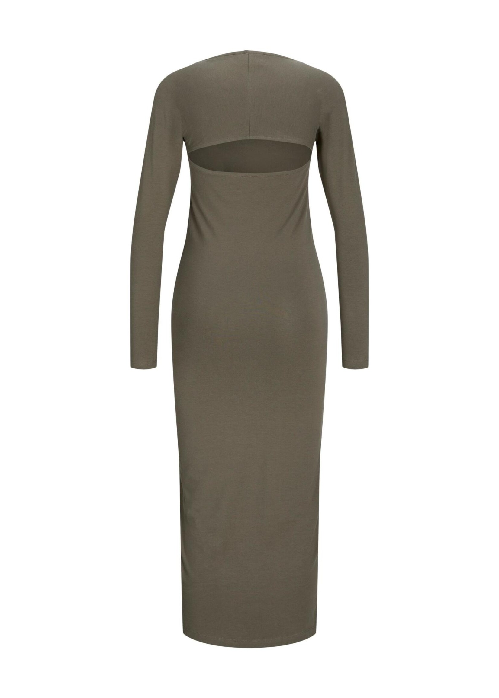 JXELEANOR STRETCH DRESS - DUSTY OLIVE