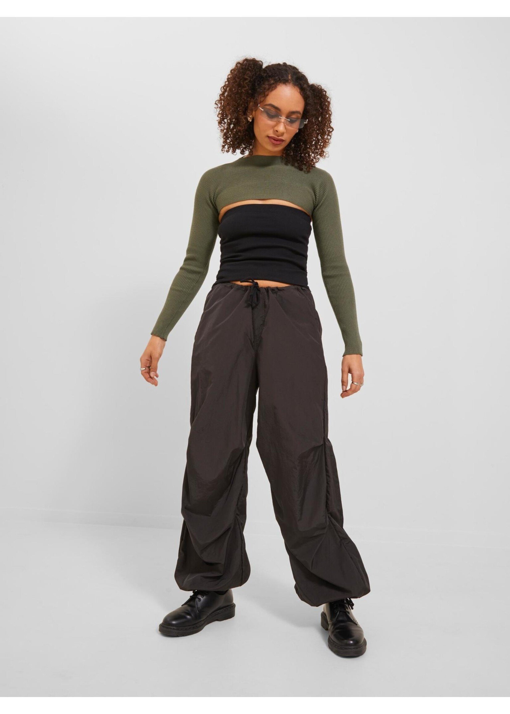 JXSELINA BOLERO KNIT - DUSTY OLIVE