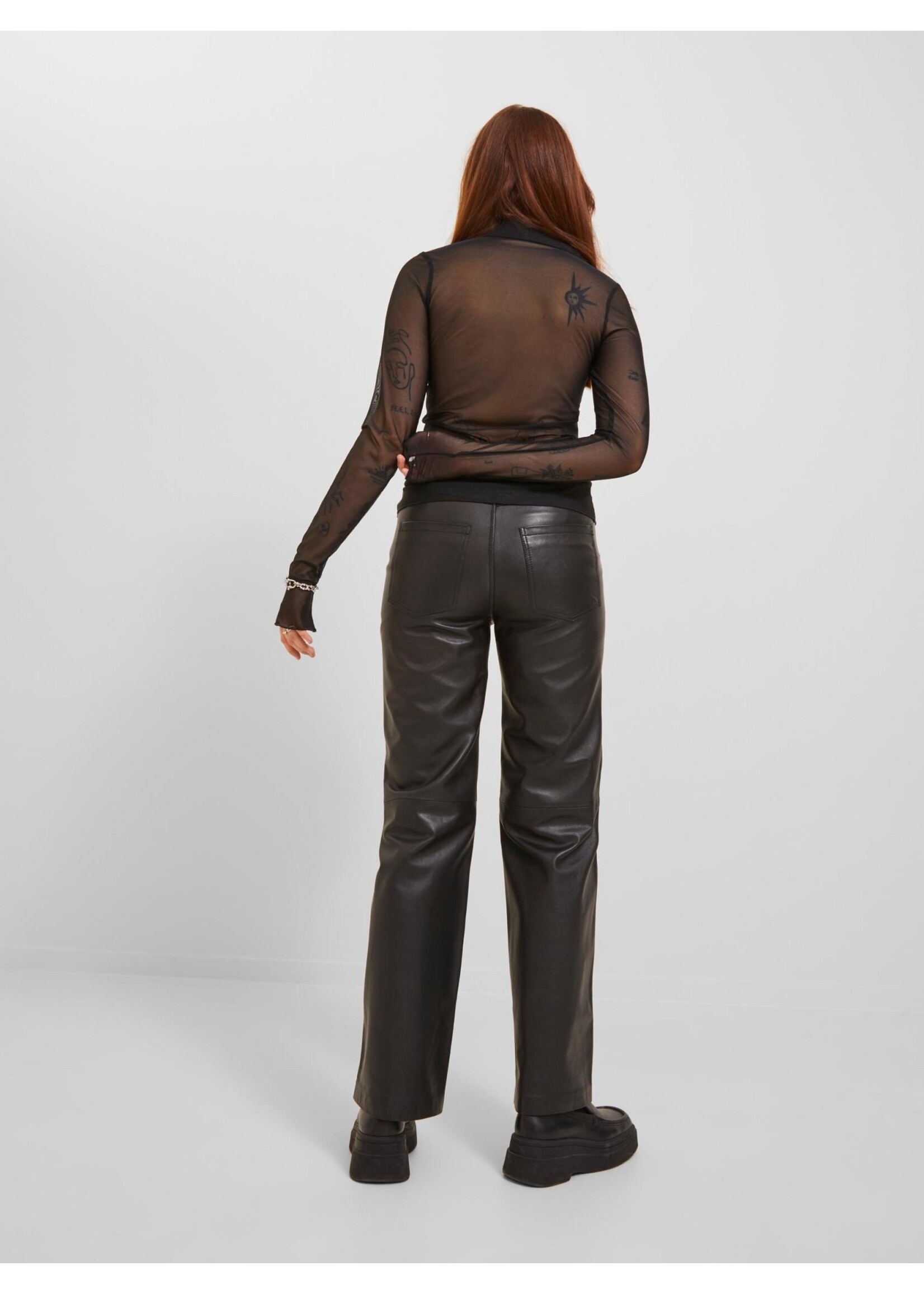 JXCATRIN MESH SHIRT - BLACK