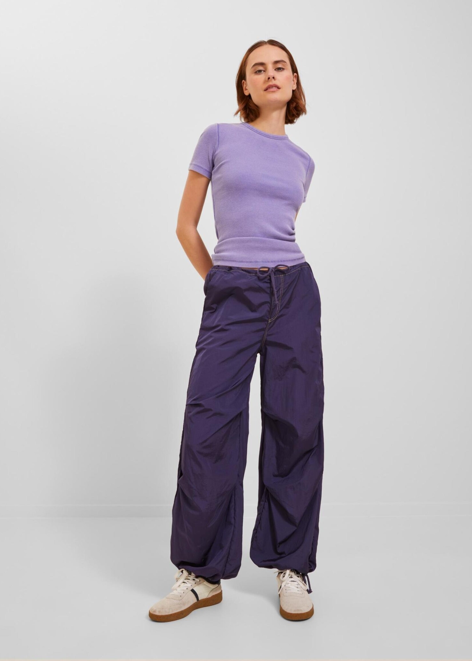 JJXX JXSALLY WIDE PANTS - PURPLE VELVET