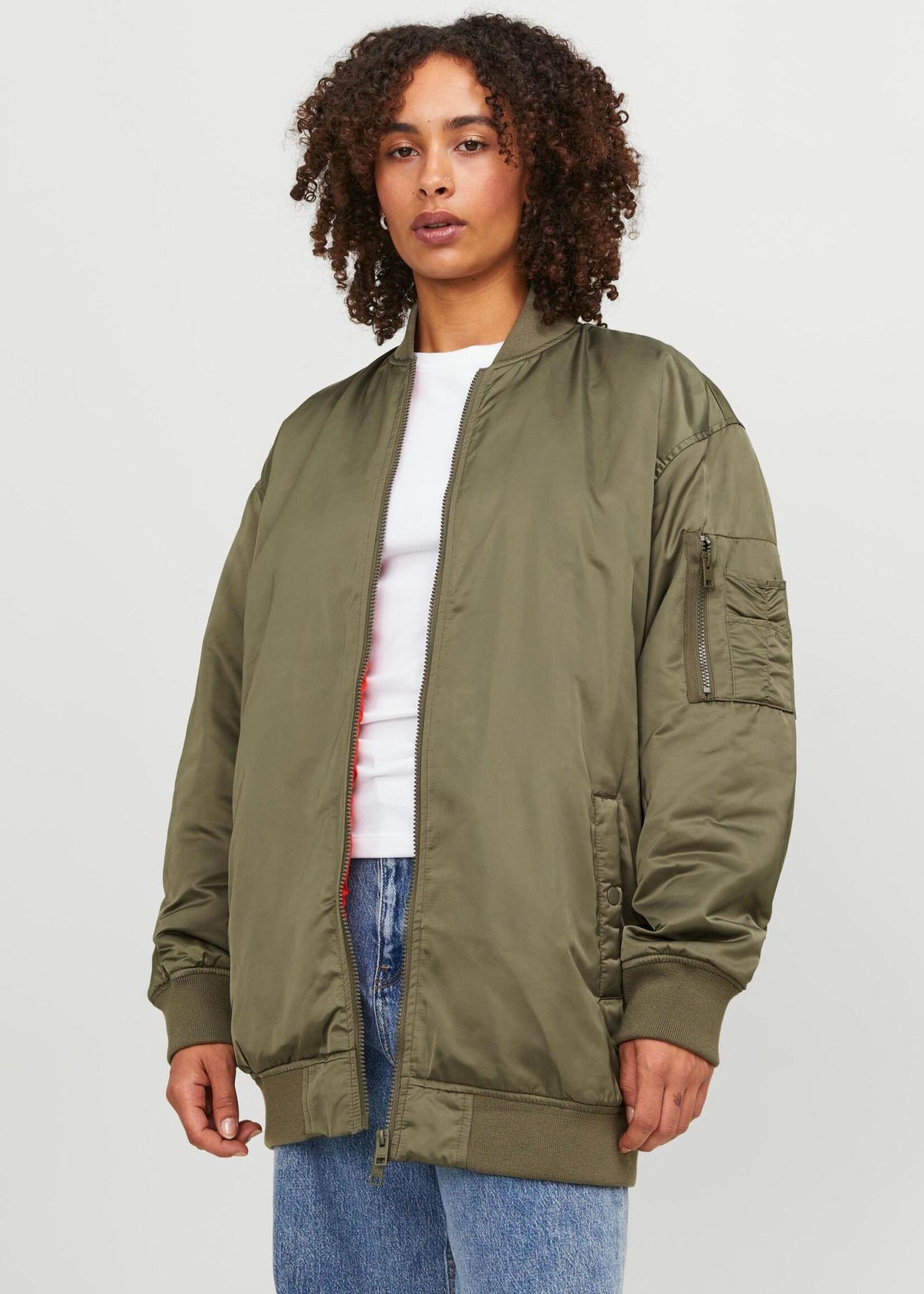 JJXX JXHAILEY LONG BOMBER - DUSTY OLIVE