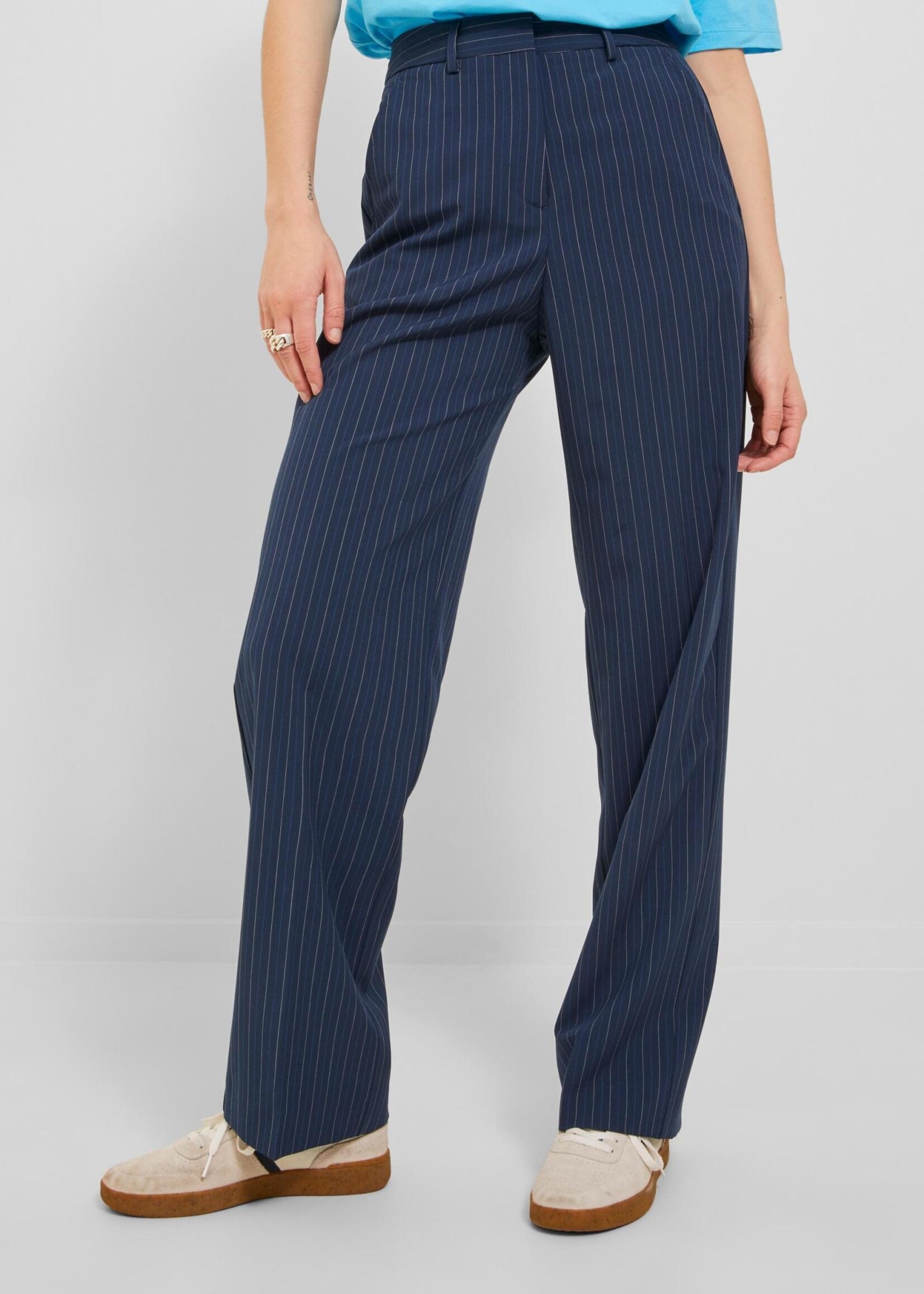 JJXX JXMARY STRIPED PANT- NAVY