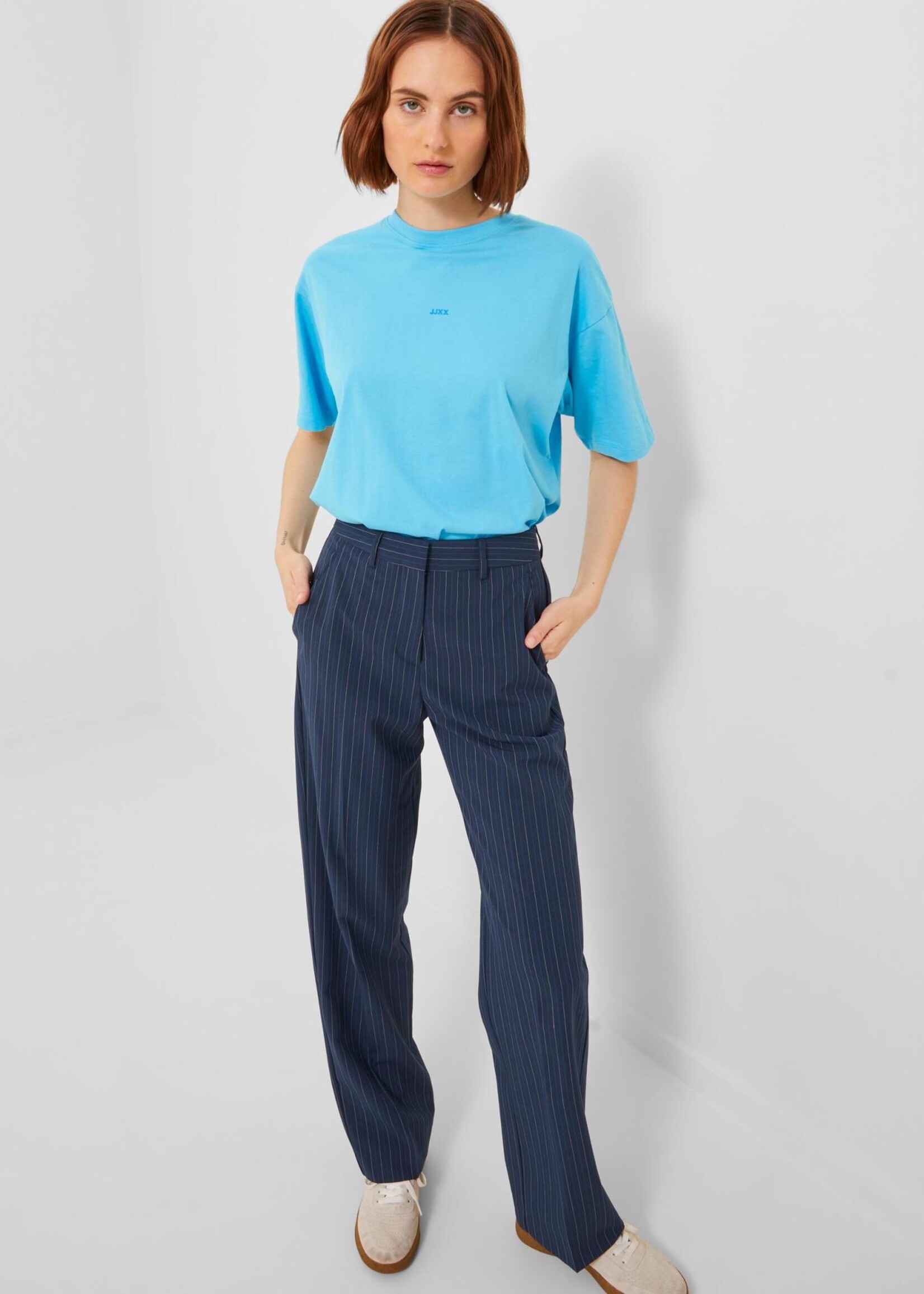 JJXX JXMARY STRIPED PANT- NAVY