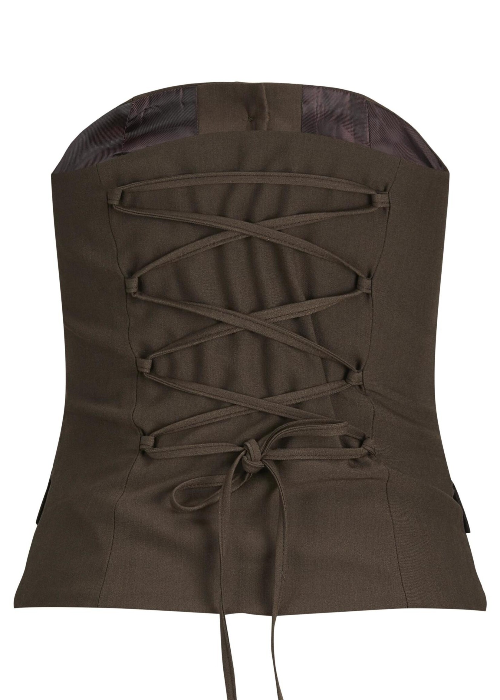 JJXX JXHAZEL WAISTCOAT - SEAL BROWN