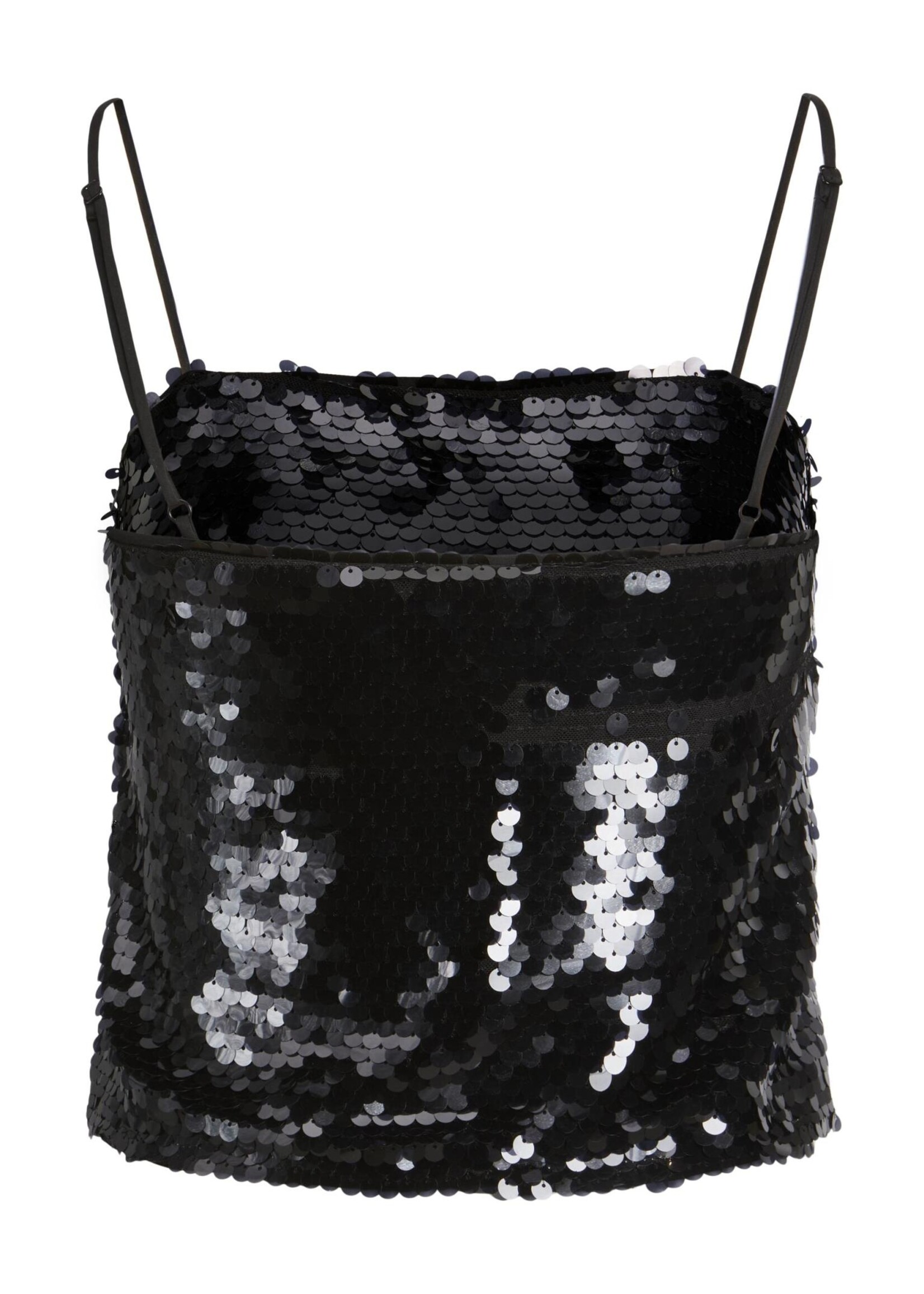 JXAVA SEQUIN STRAP TOP - BLACK