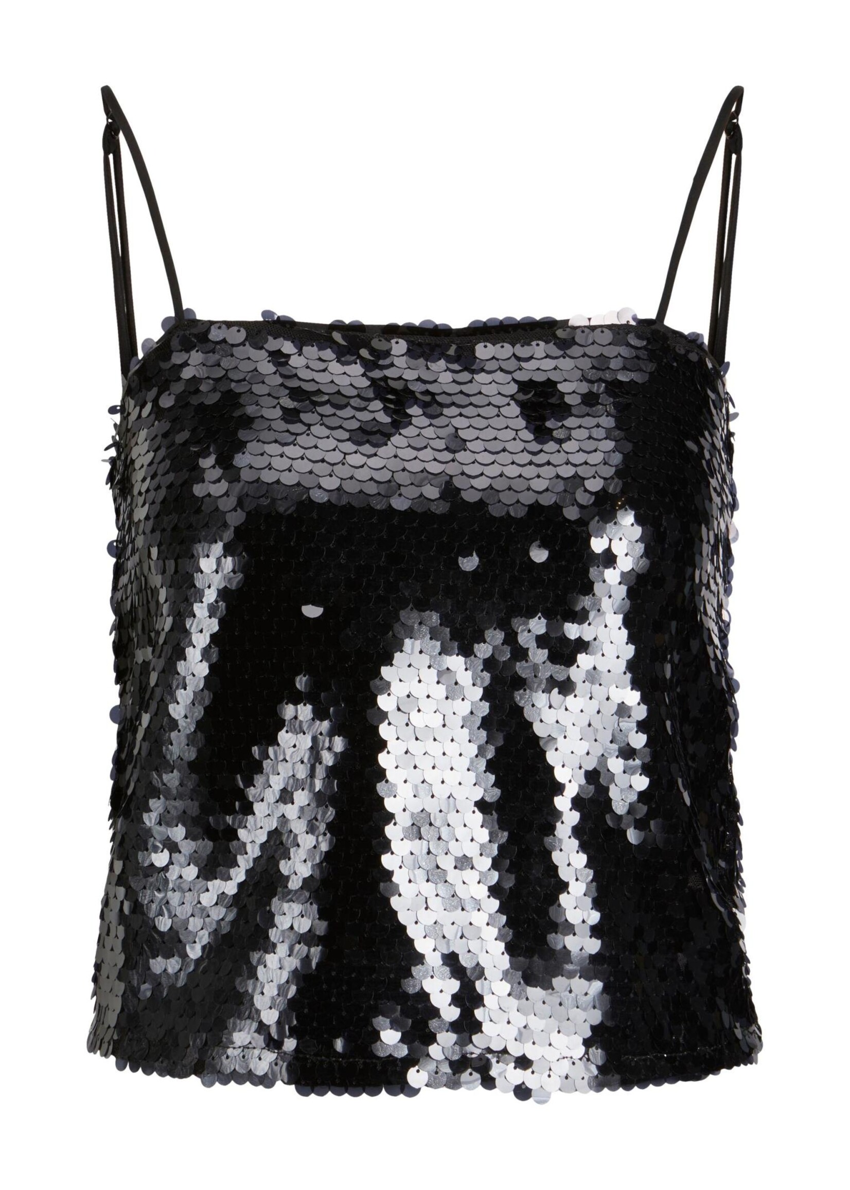 JXAVA SEQUIN STRAP TOP - BLACK