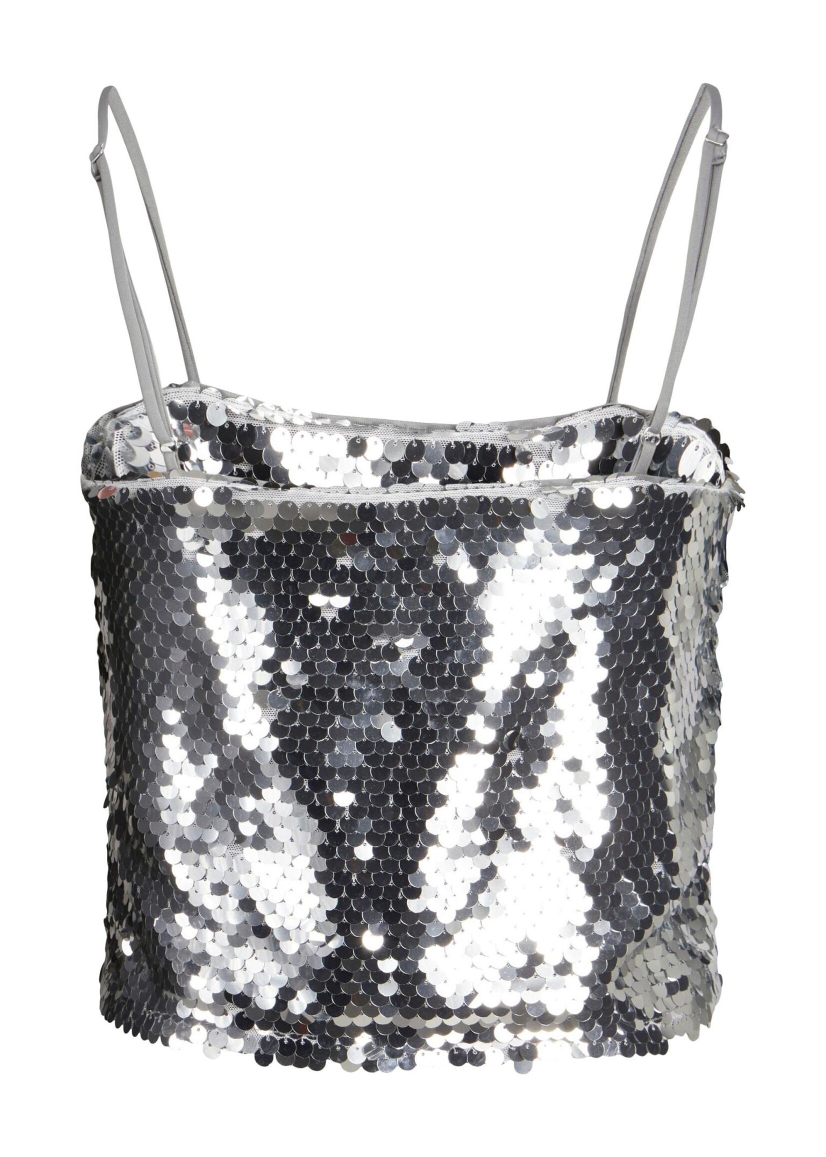 JXAVA SEQUIN STRAP TOP - SILVER