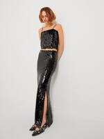 JXAVA SEQUIN LONG SKIRT - BLACK