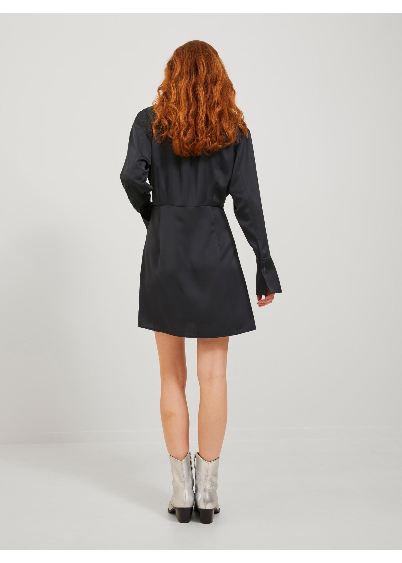 JJXX JXKIMMIE SATIN DRESS - BLACK