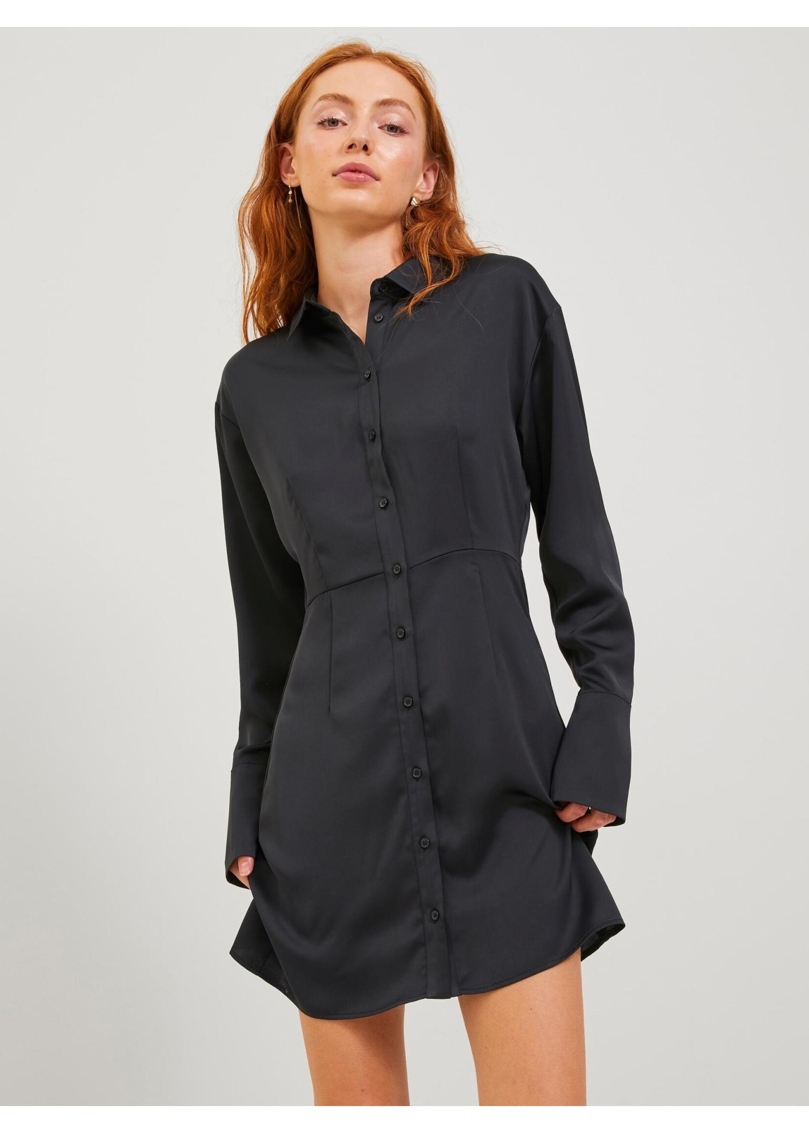 JJXX JXKIMMIE SATIN DRESS - BLACK