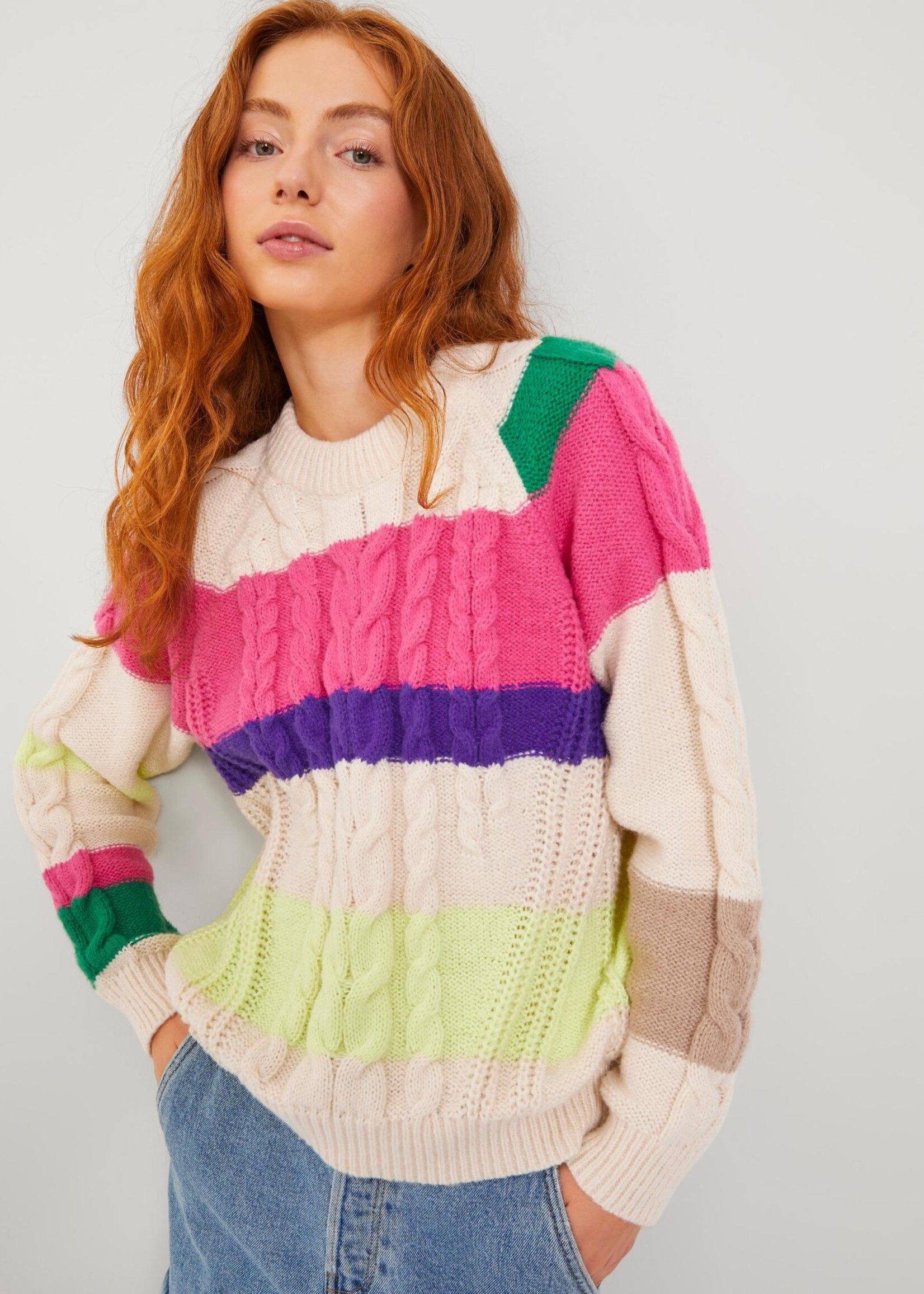 JJXX JXRACHEL CREW NECK KNIT - MULTI