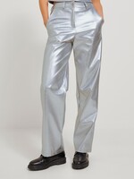 JXMARY FAUX LEATHER PANTS - SILVER