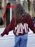 Miamor supreme hoodie burgundy - white logo