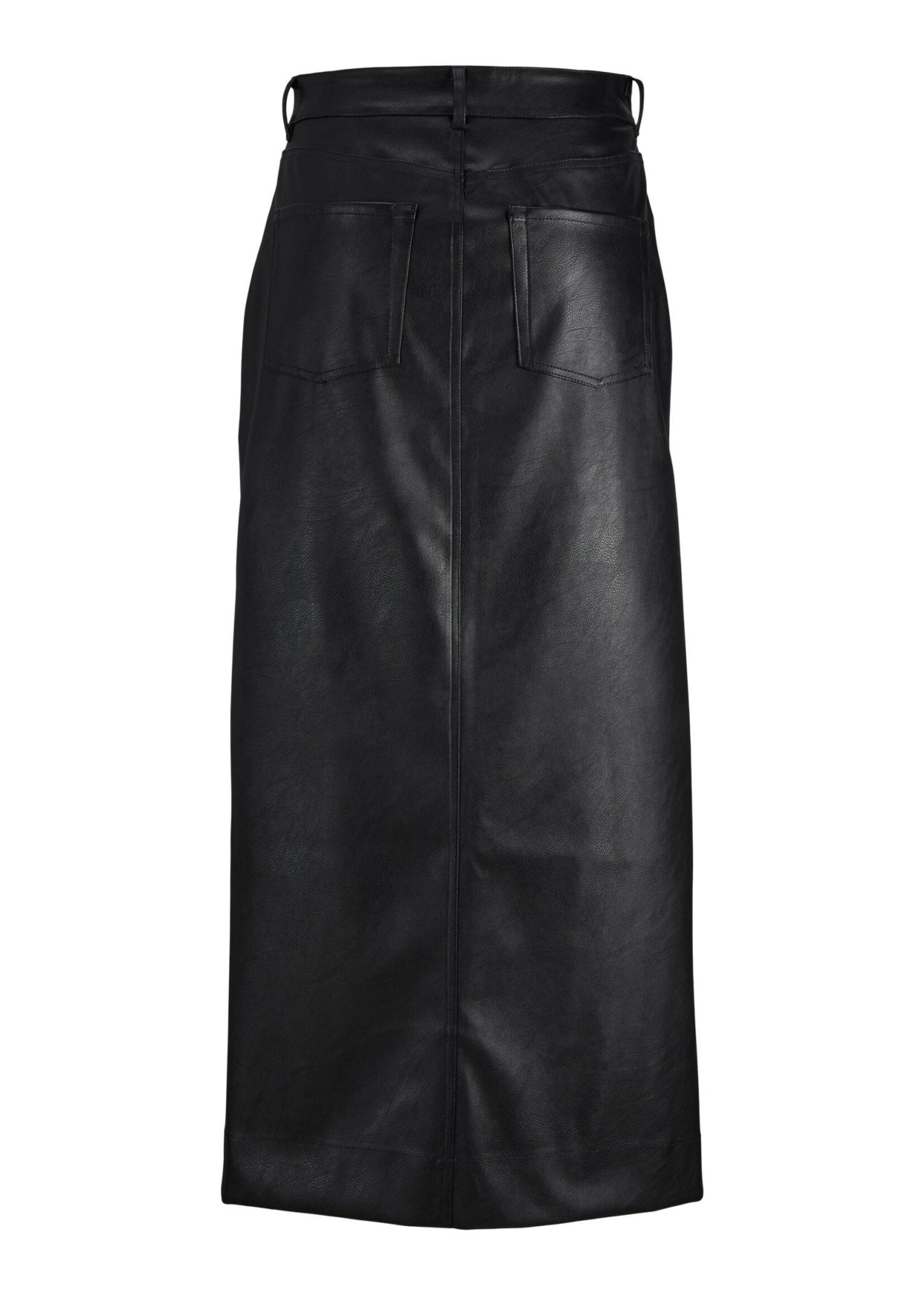 JJXX JXELVA LONG FAUX LEATHER SKIRT - BLACK