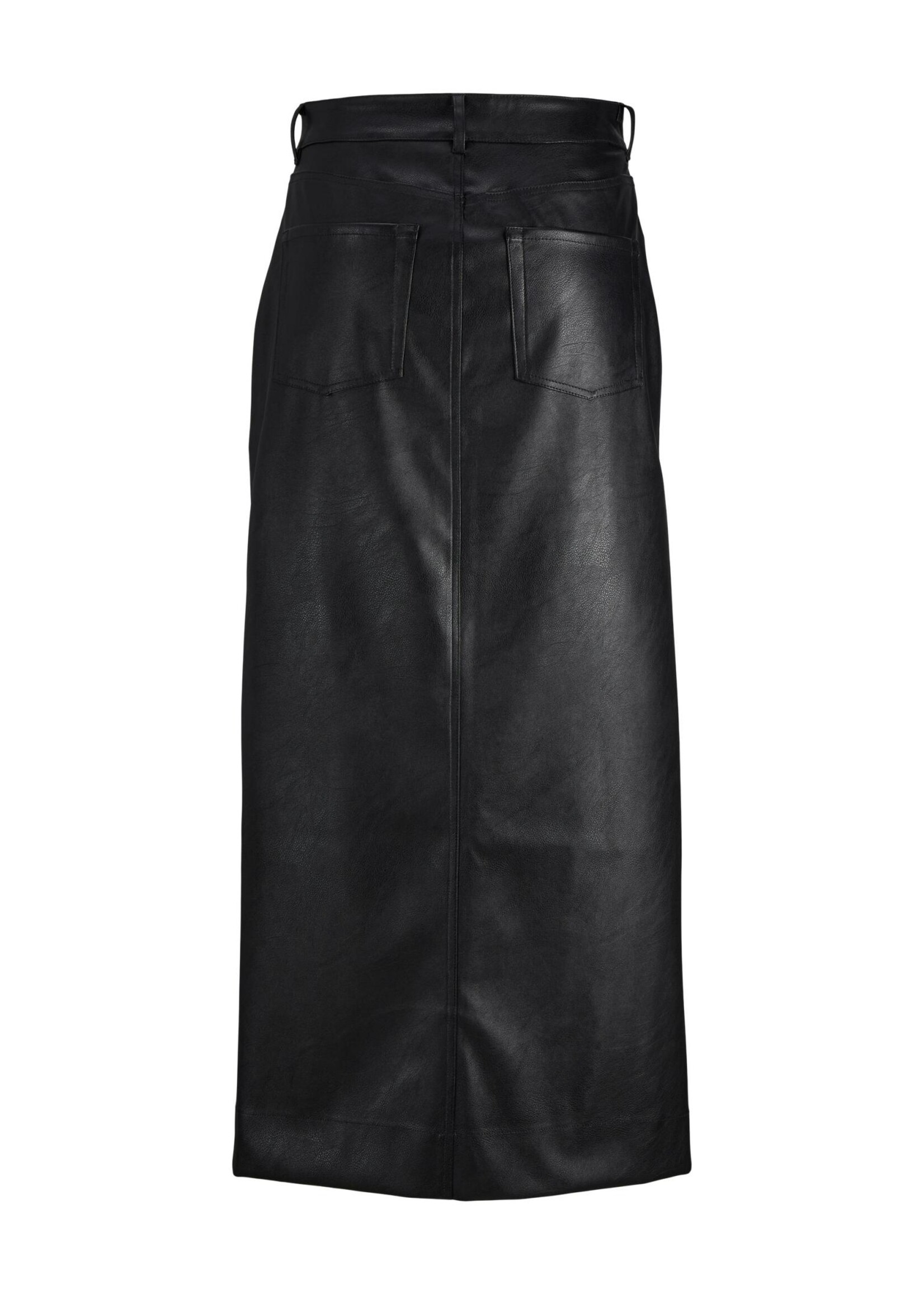 JJXX JXELVA LONG FAUX LEATHER SKIRT - BLACK
