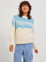 JXSONIKA CREW NECK KNIT - BONE WHITE/ BLUE