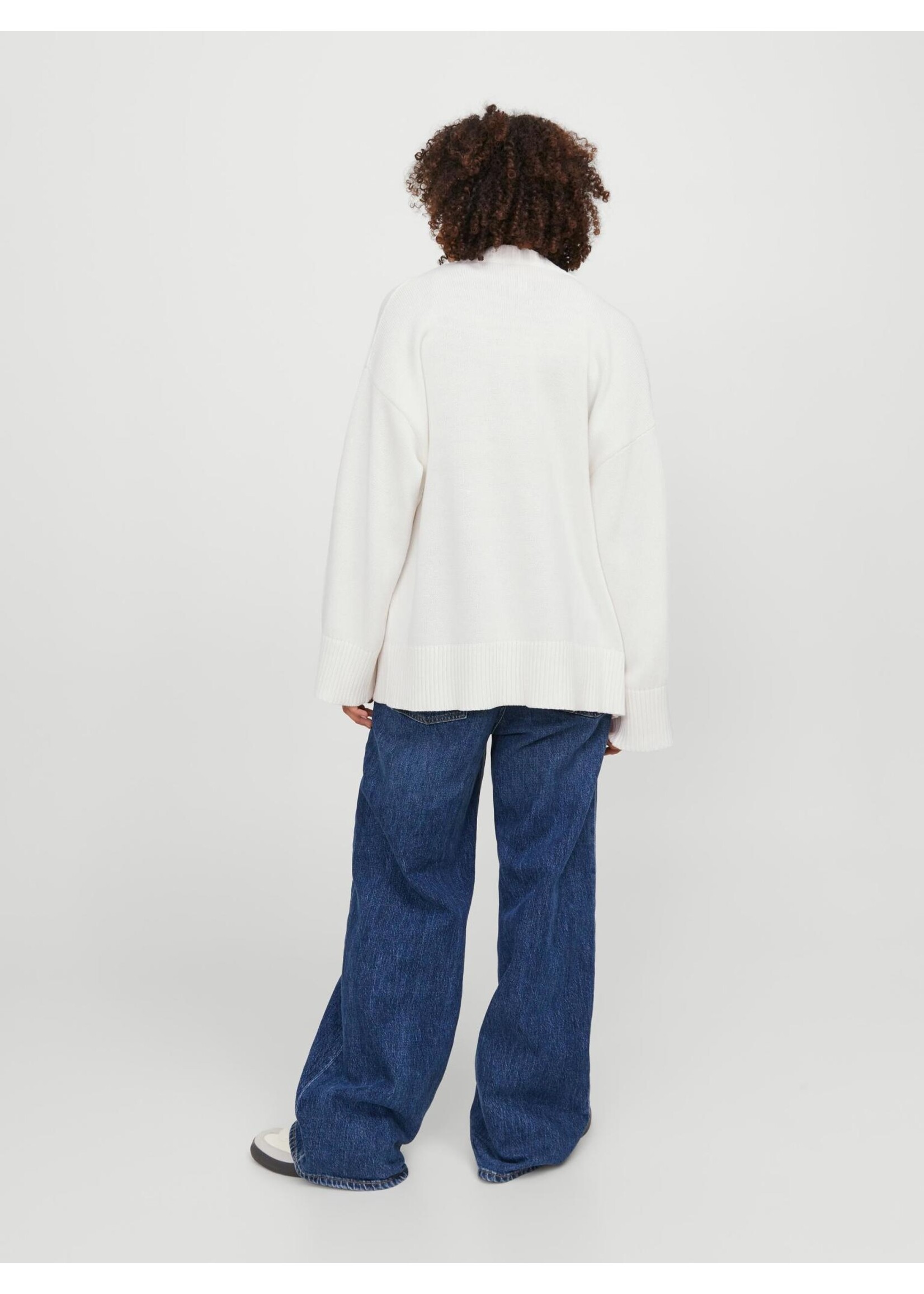 JXLEXI TWIST CARDIGAN KNIT - SNOW WHITE
