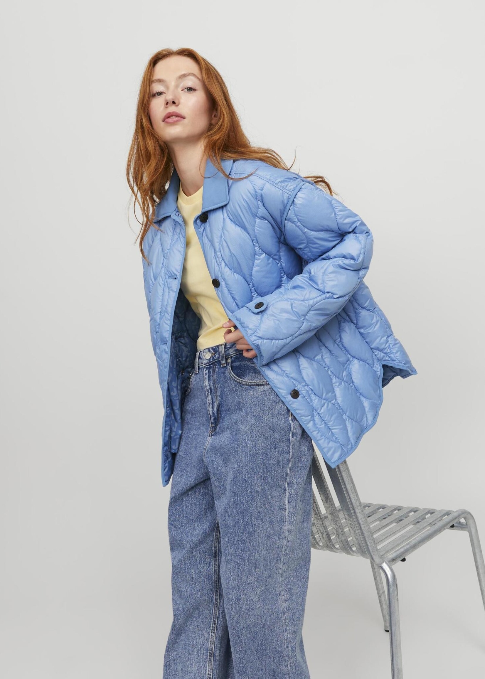 JJXX JXMARI QUILTED JACKET - SILVER LAKE BLUE