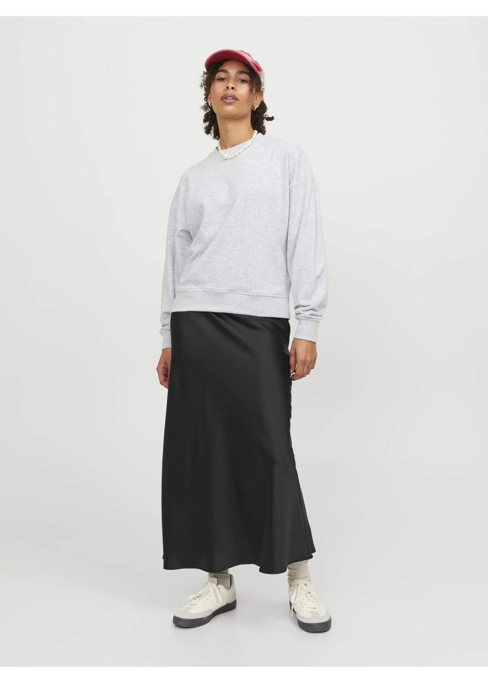 JJXX JXKIMMIE MW SATIN MIDI SKIRT - BLACK