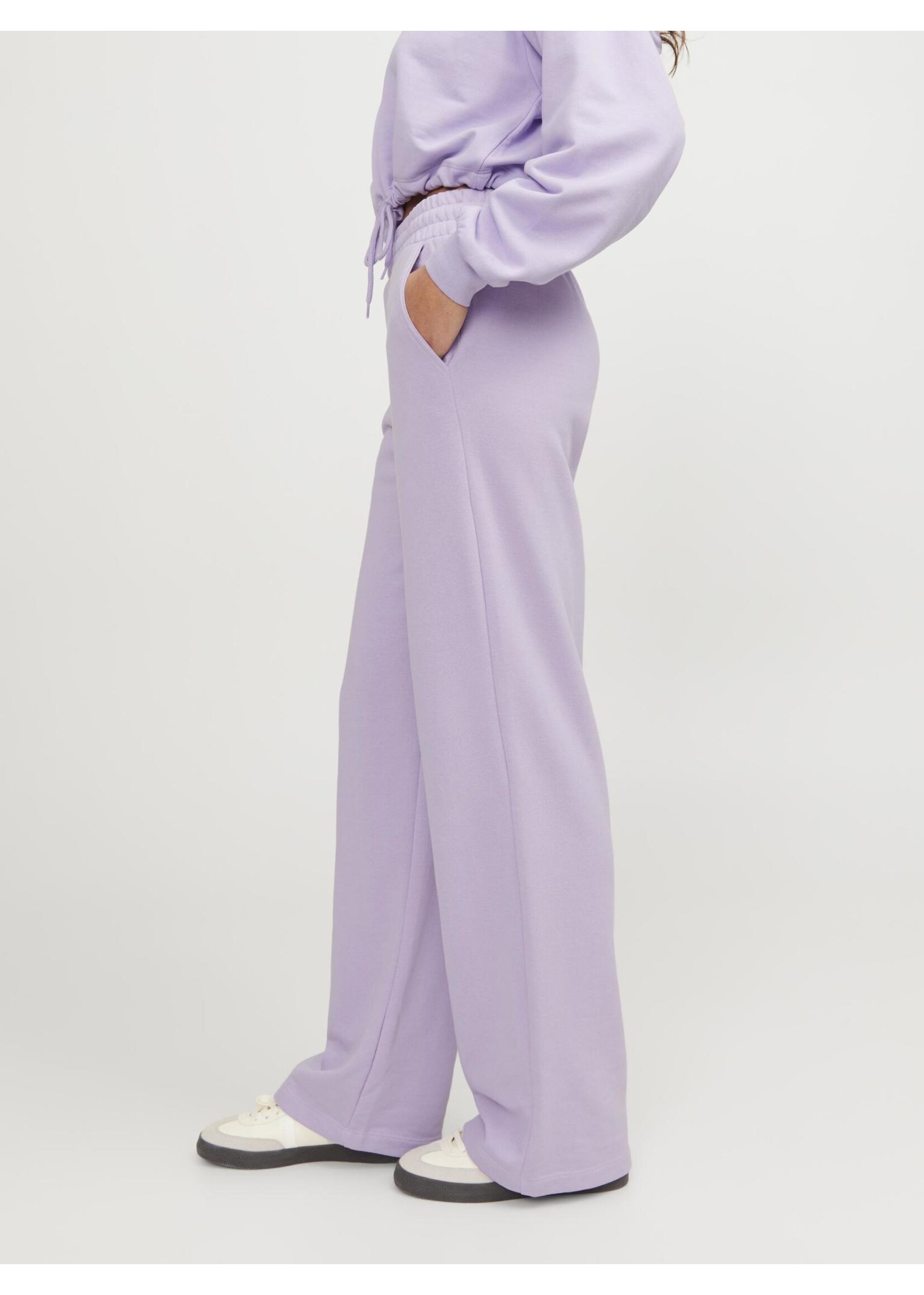 JJXX JXALFA REG WIDE HW PANTS SWT - LILAC BREEZE