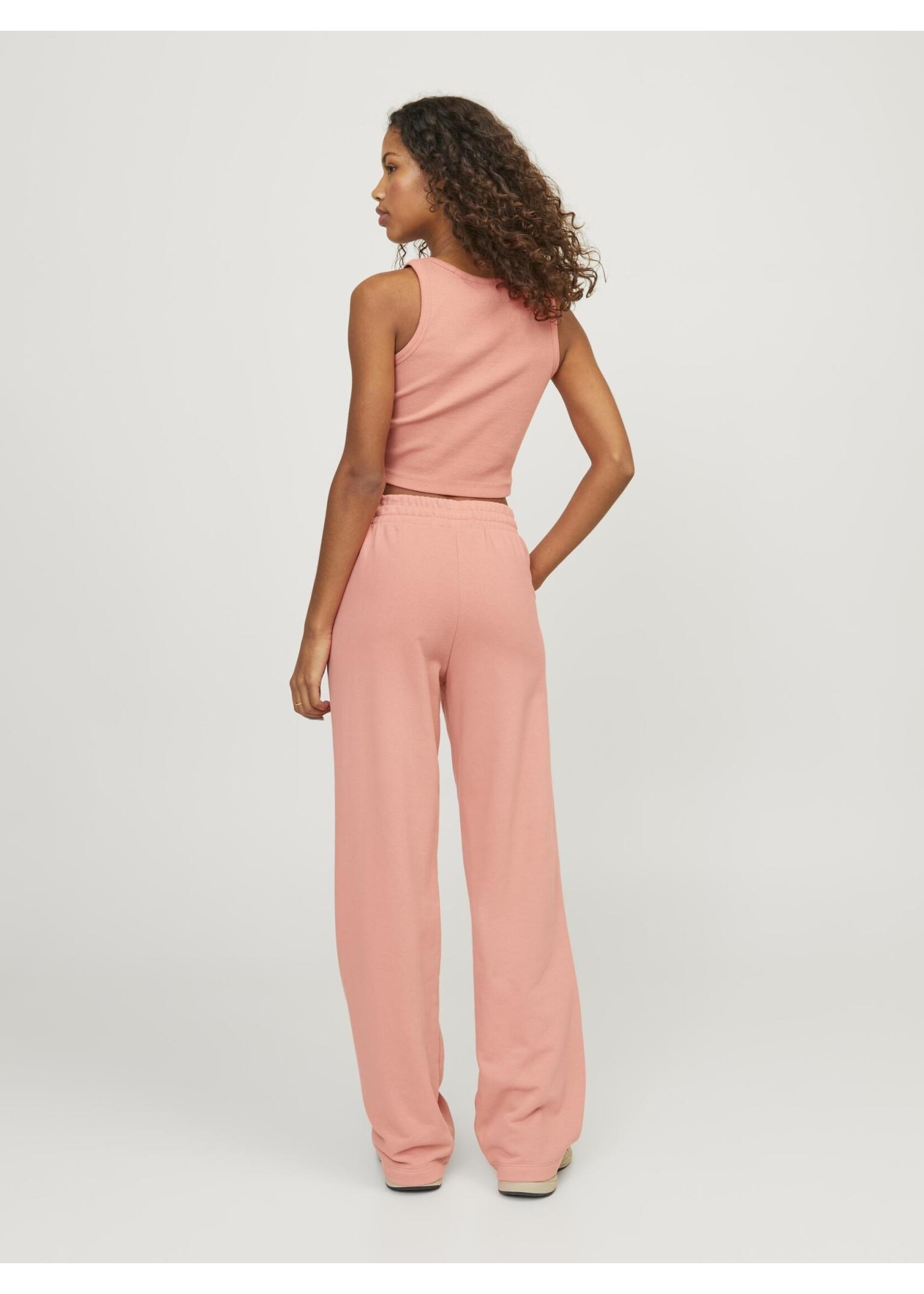 JJXX JXALFA REG WIDE HW PANTS - PEACH ECHO