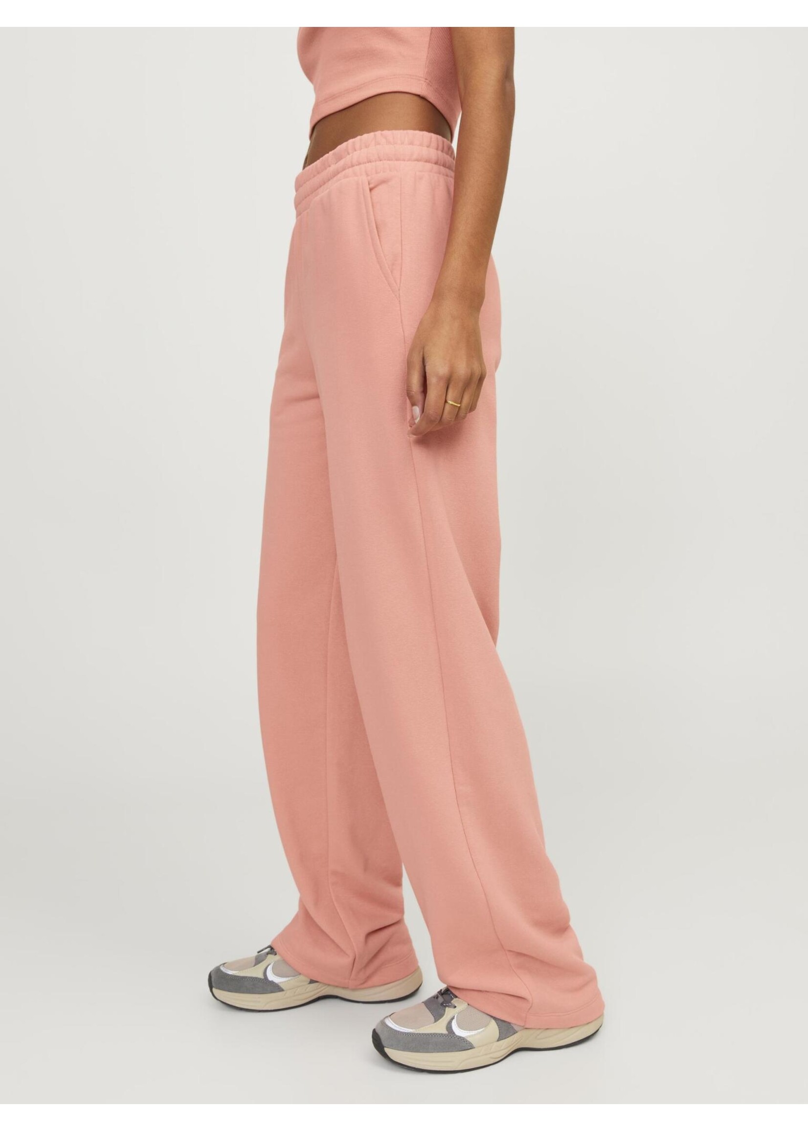 JJXX JXALFA REG WIDE HW PANTS - PEACH ECHO