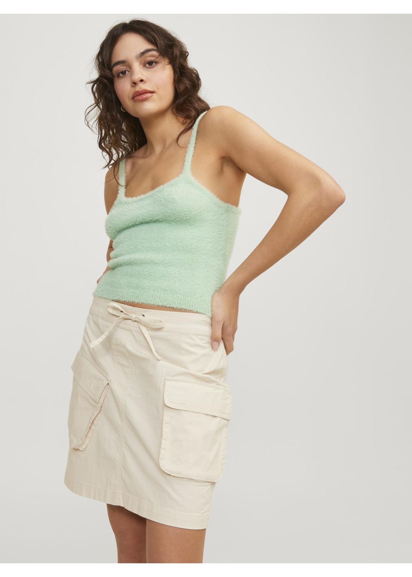 JXOLIVIA TOP KNIT - GRAYED JADE