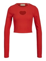 JJXX JXFILLIPA RIB TEE - FIERY RED