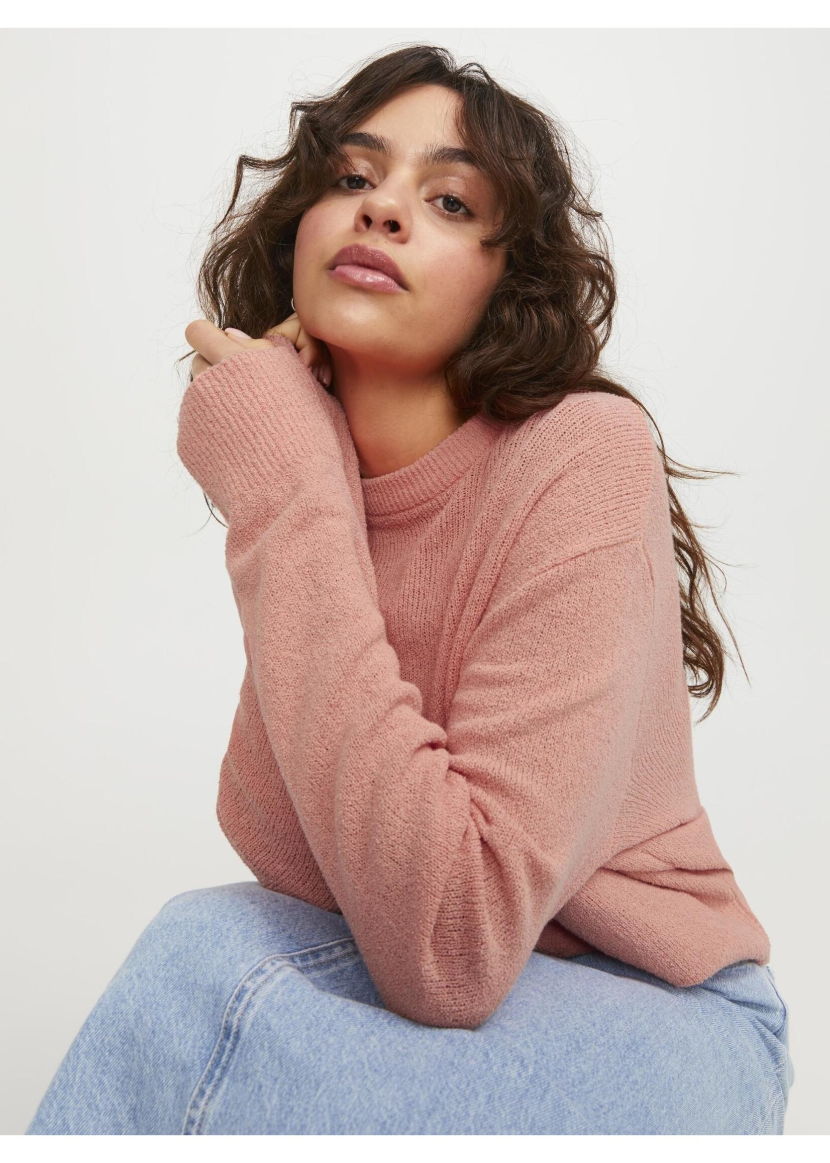 JJXX JXDAISY CREW NECK KNIT -  BURNT CORAL