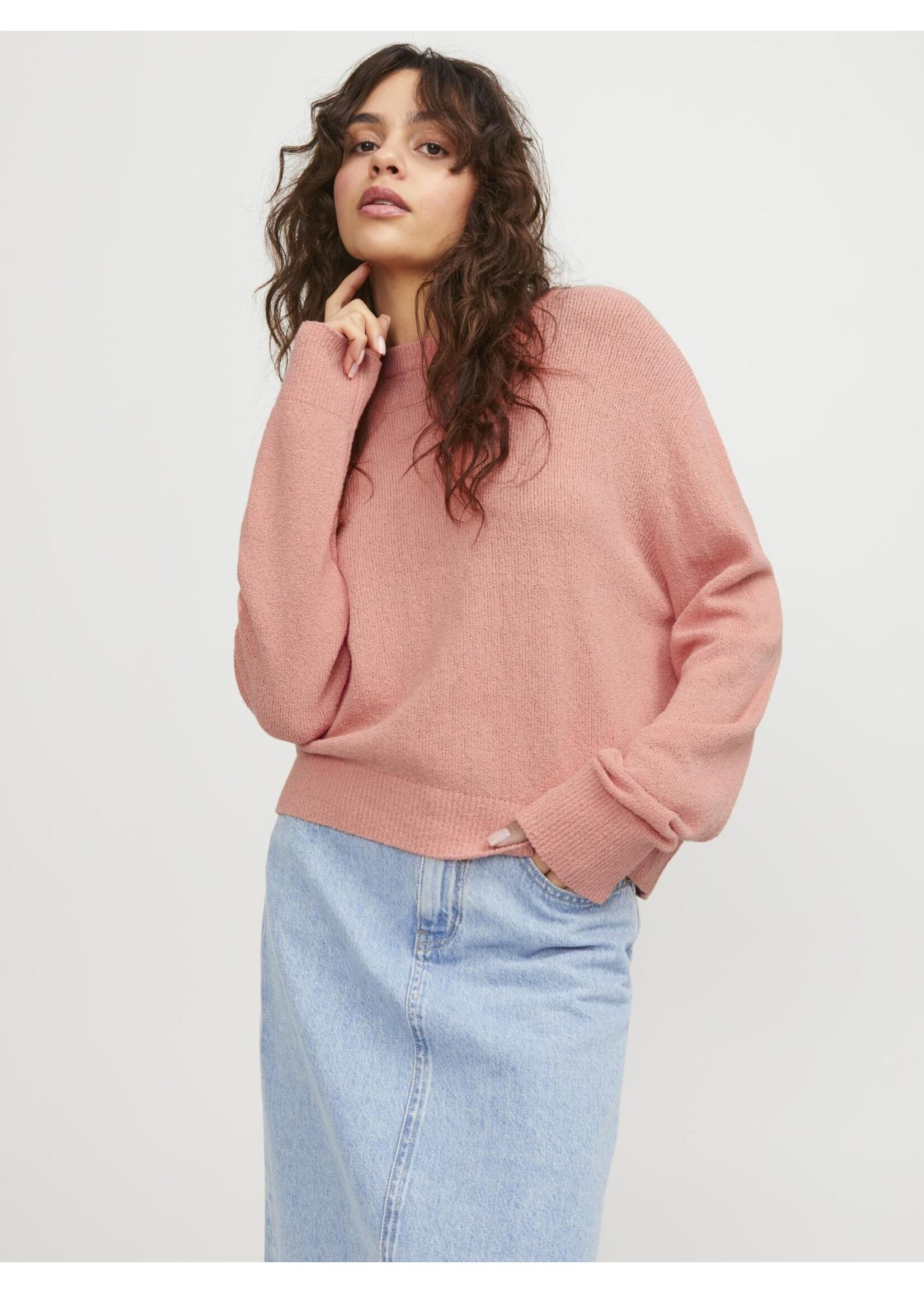 JJXX JXDAISY CREW NECK KNIT -  BURNT CORAL