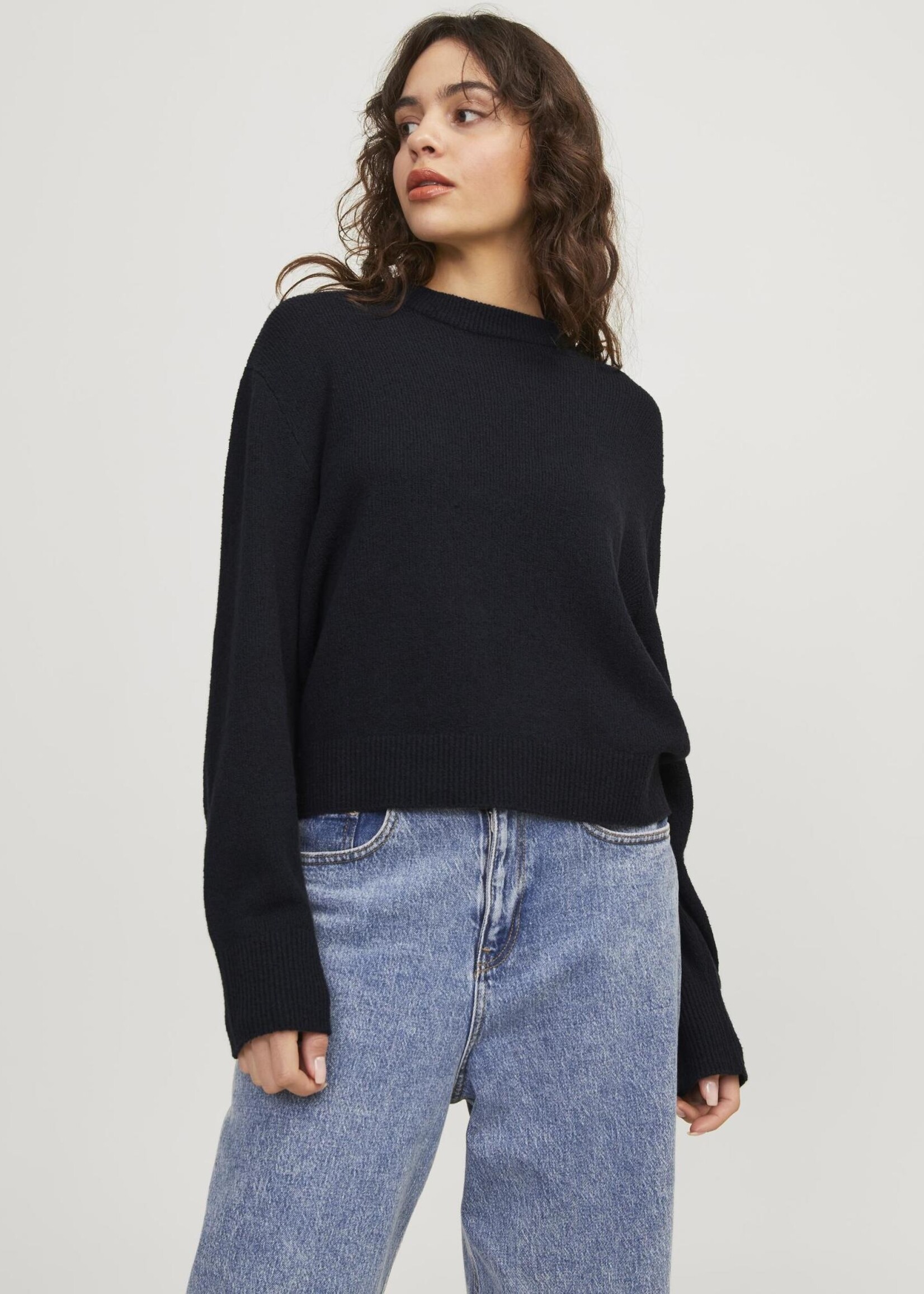 JJXX JXDAISY CREW NECK KNIT - BLACK