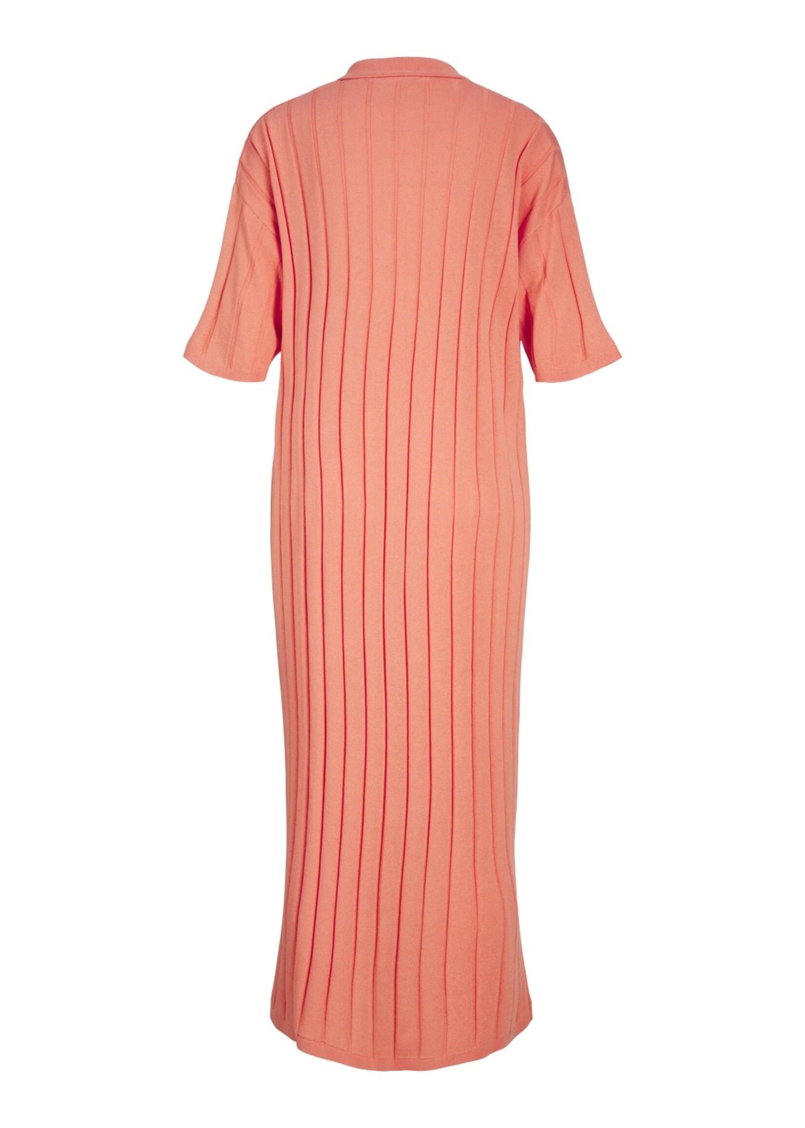 JJXX JXLOLA POLO DRESS KNIT - BURNT CORAL