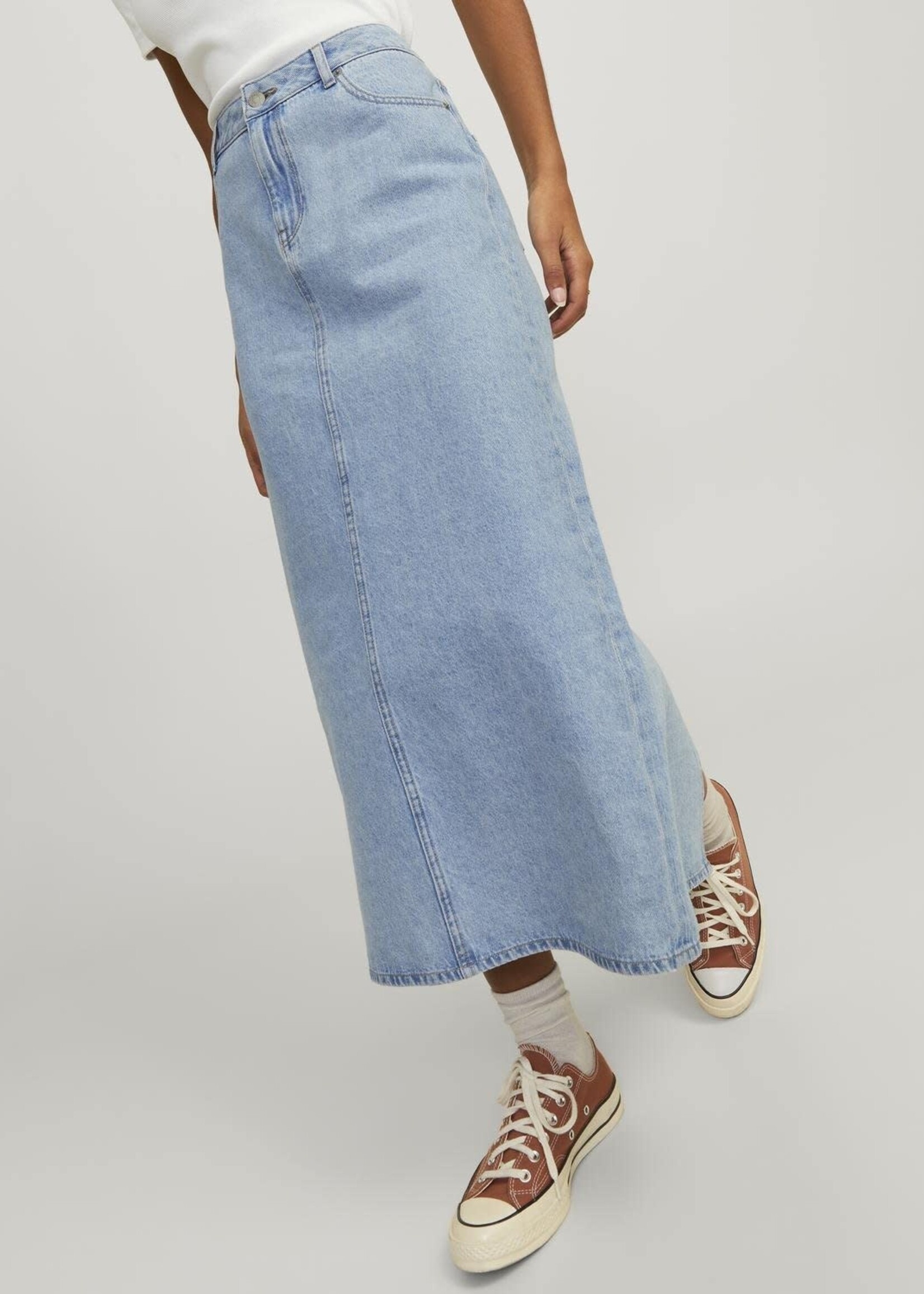 JJXX JXAURA LONG MW SKIRT - LIGHT BLUE DENIM